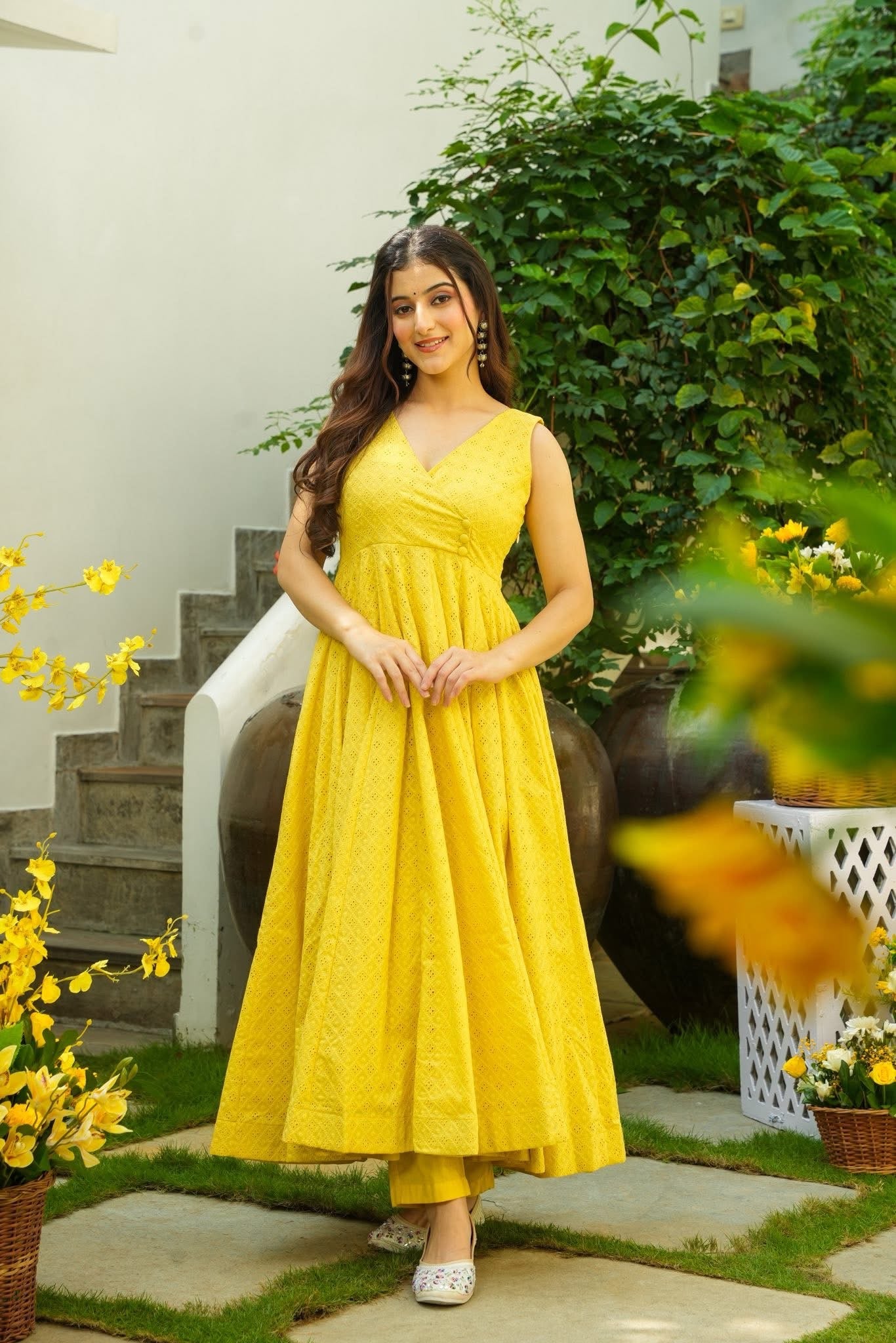 Fairy Yellow Cotton Kurta Set