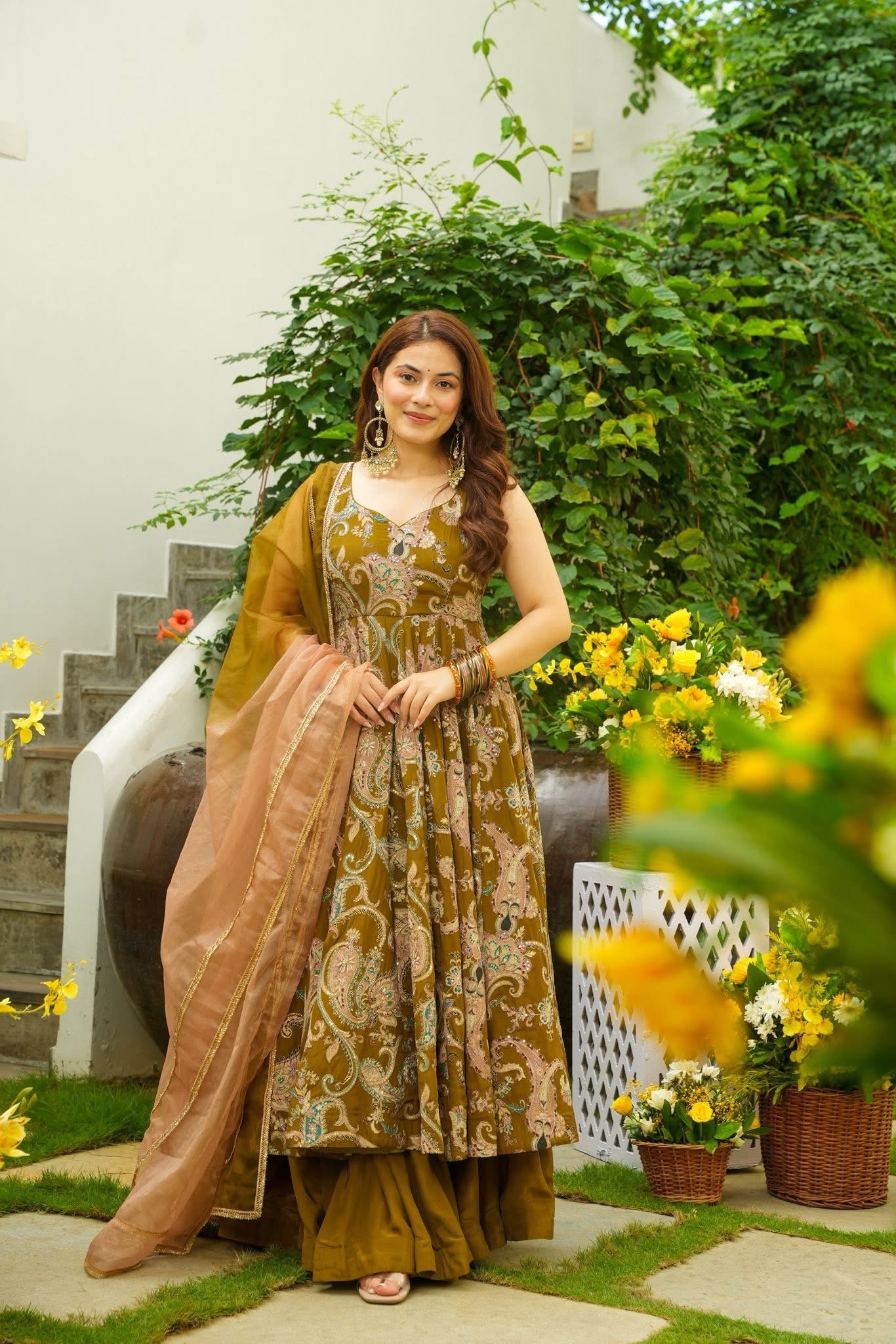 Tajwar Walnut Festive Suit Set