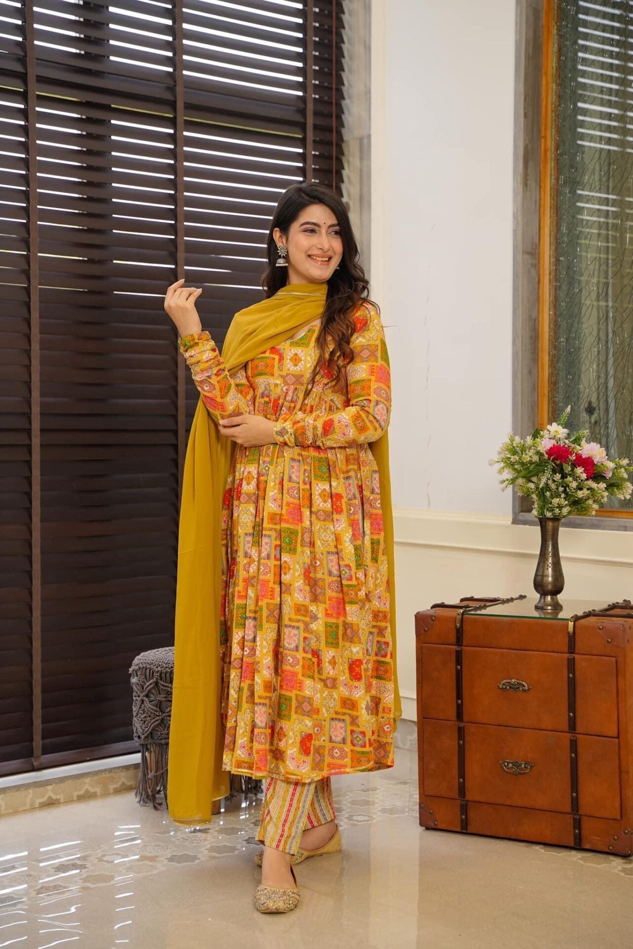 Anusha rayon suit set