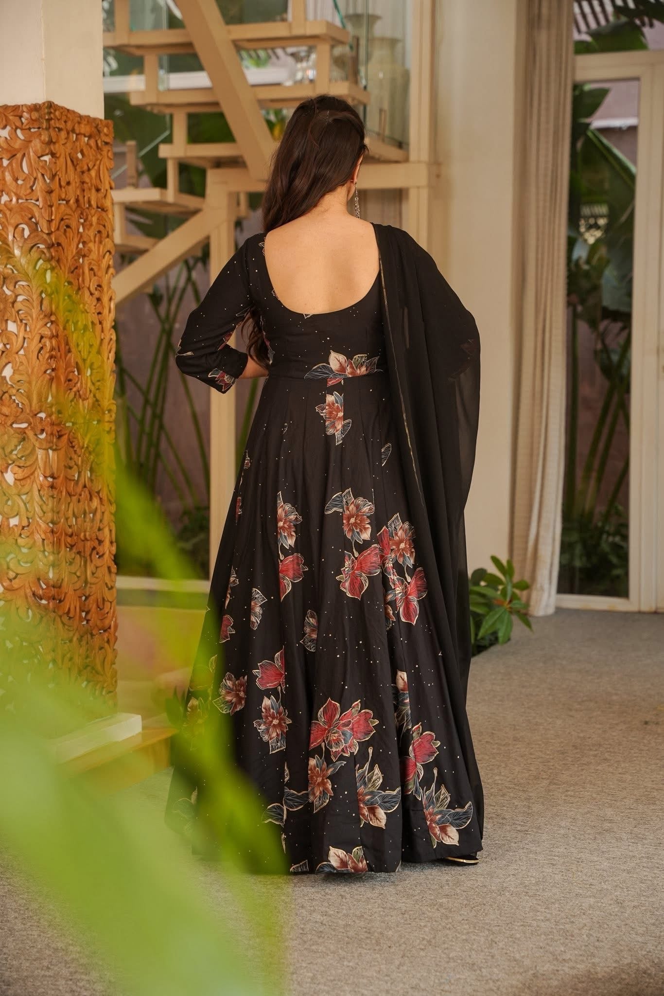 Nairiti Floral Rayon Maxi Set