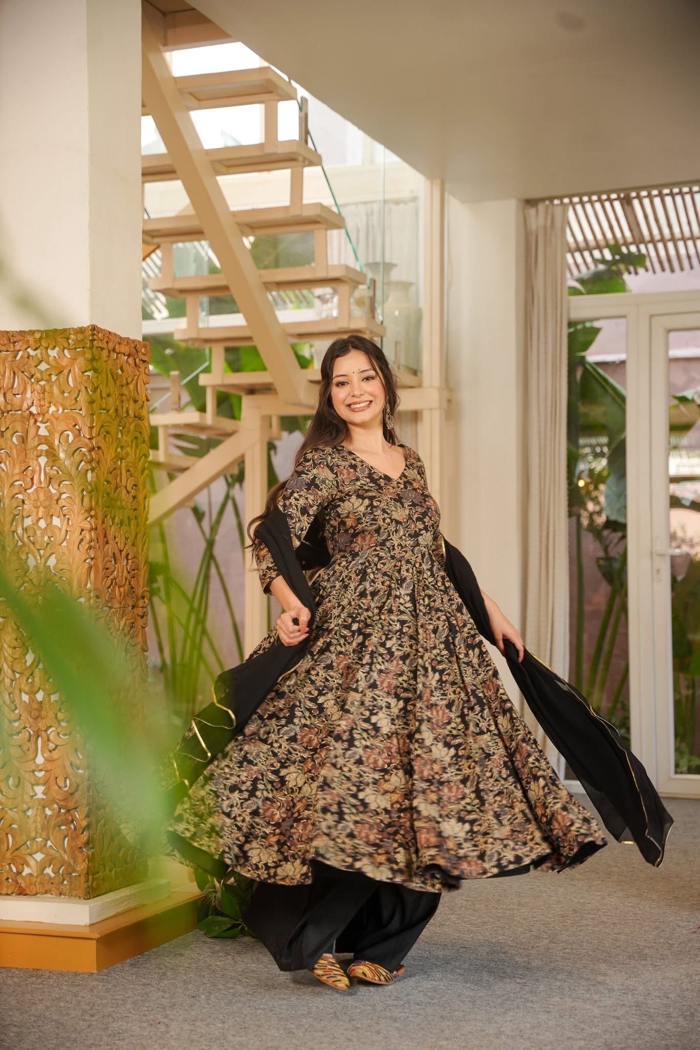 Oriana Printed Rayon Suit Set