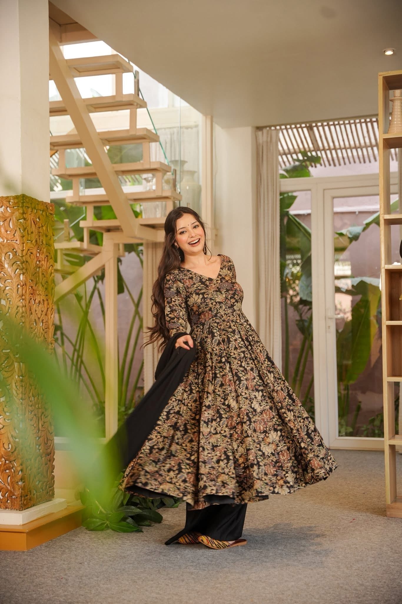 Oriana Printed Rayon Suit Set