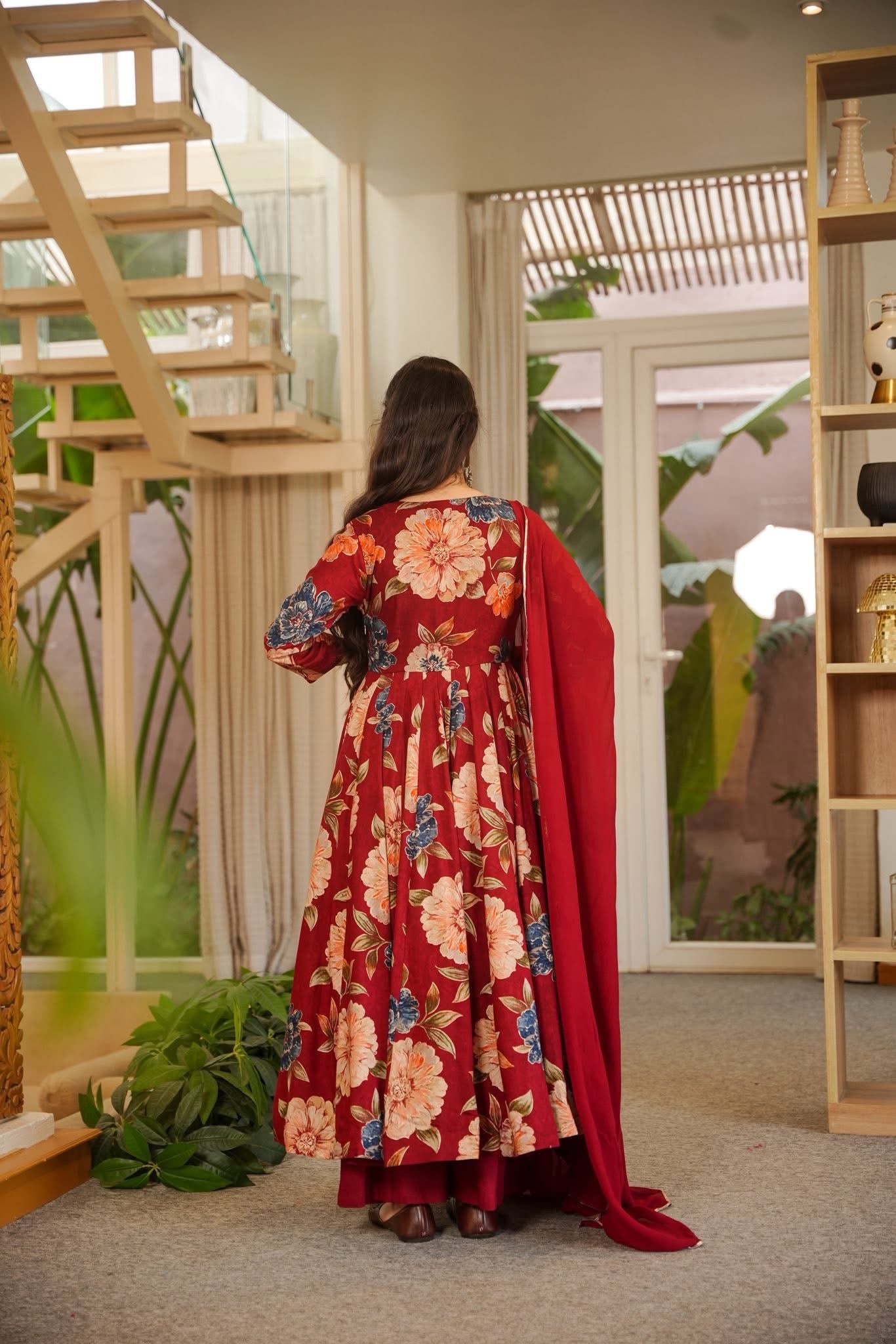 Hansika Floral Rayon Suit Set