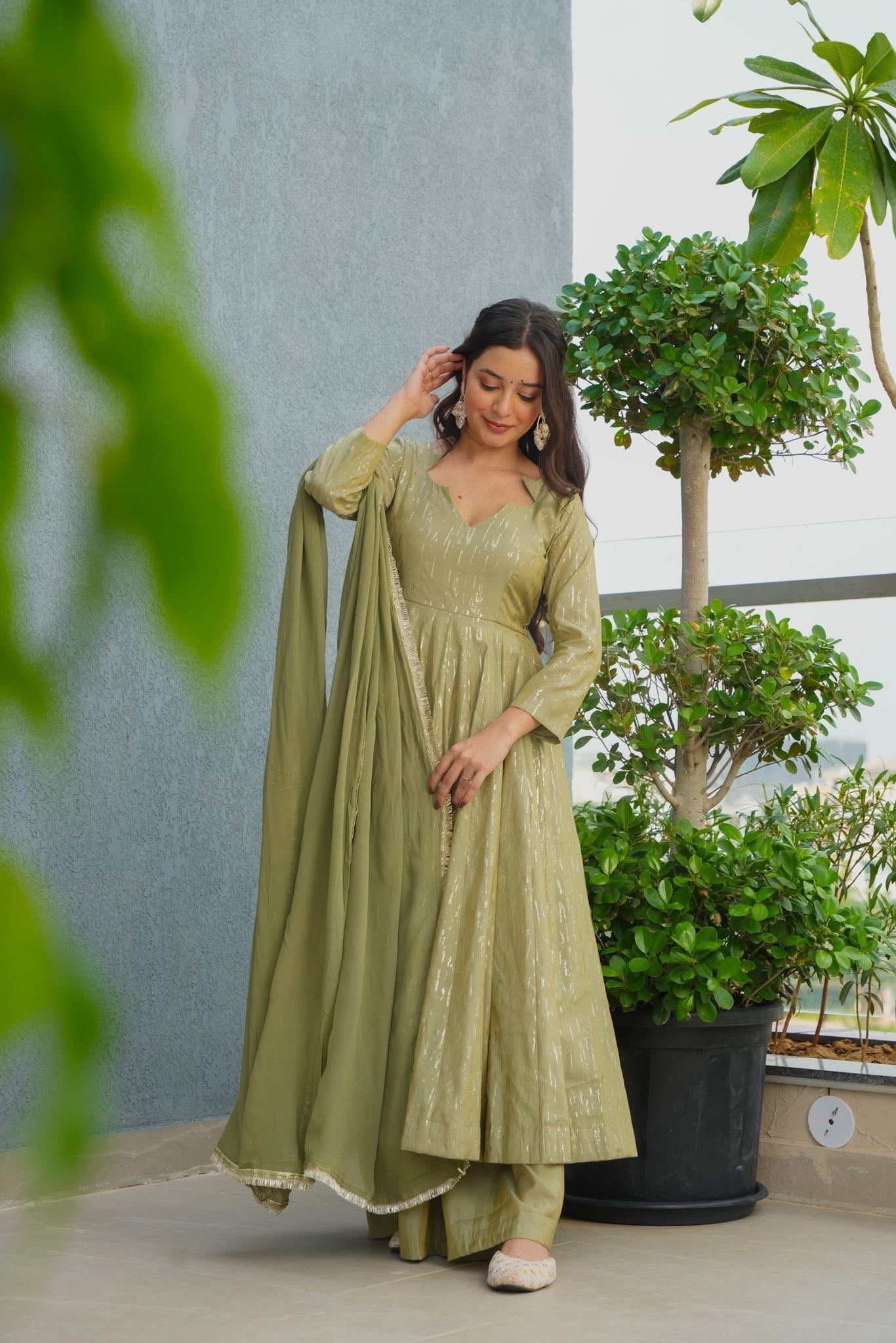 Inaaya Noori Anarkali Suit Set with Dupatta