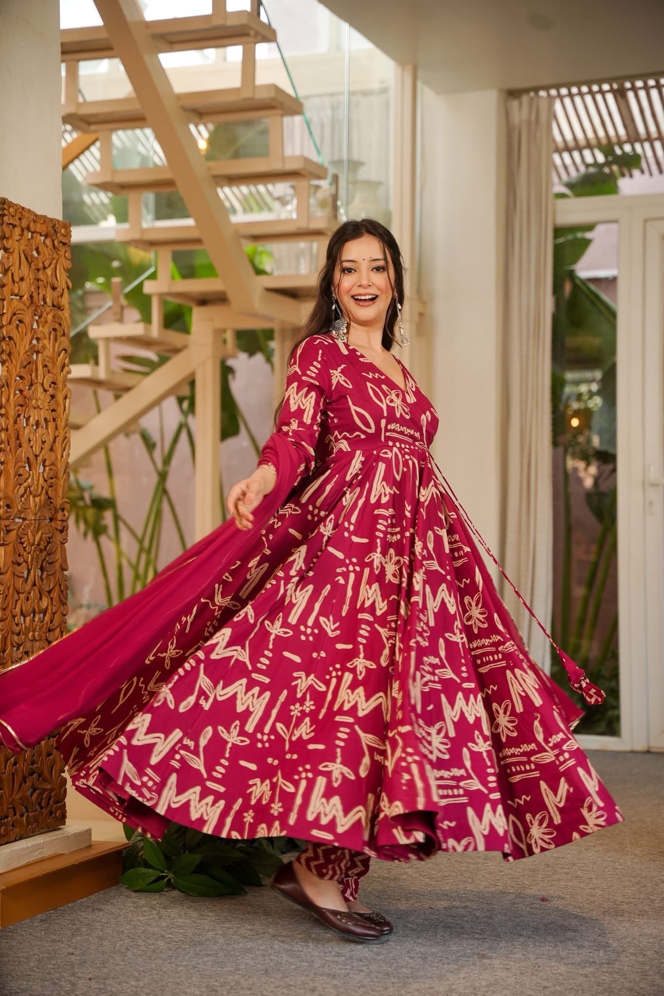 Yashra Cotton Angrakha Suit Set