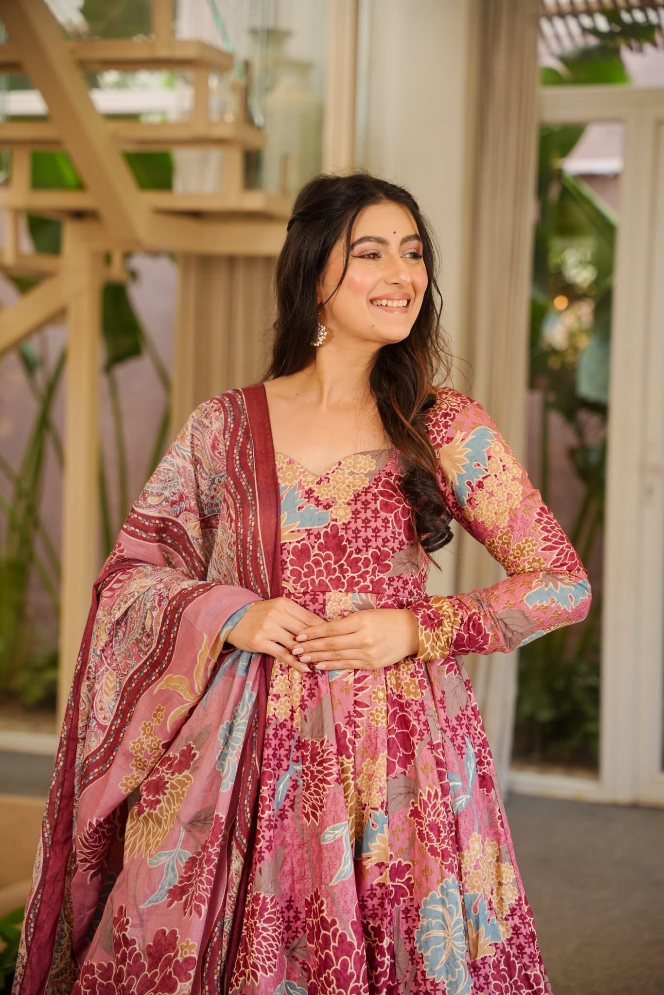 Mridhula Cotton Anarkali Suit Set