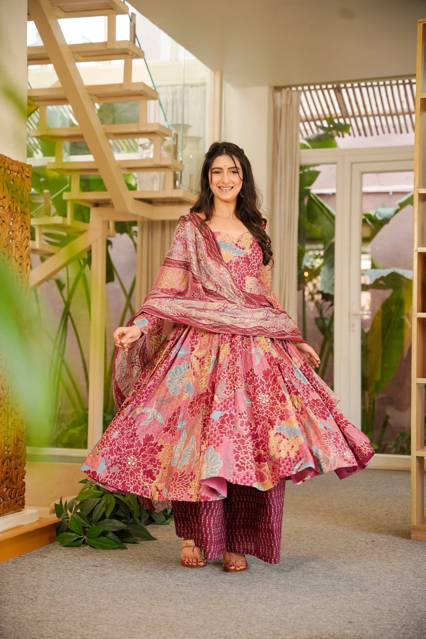 Mridhula Cotton Anarkali Suit Set