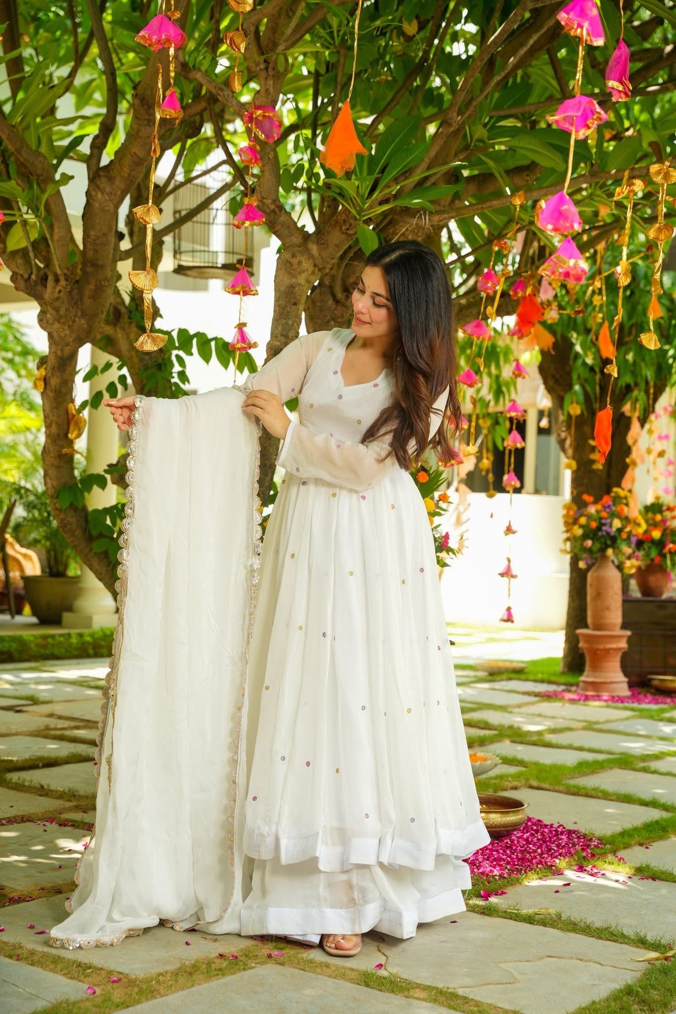 New Collection Pure Organza Black Color Ready To Wear Anarkali Suit main image 1