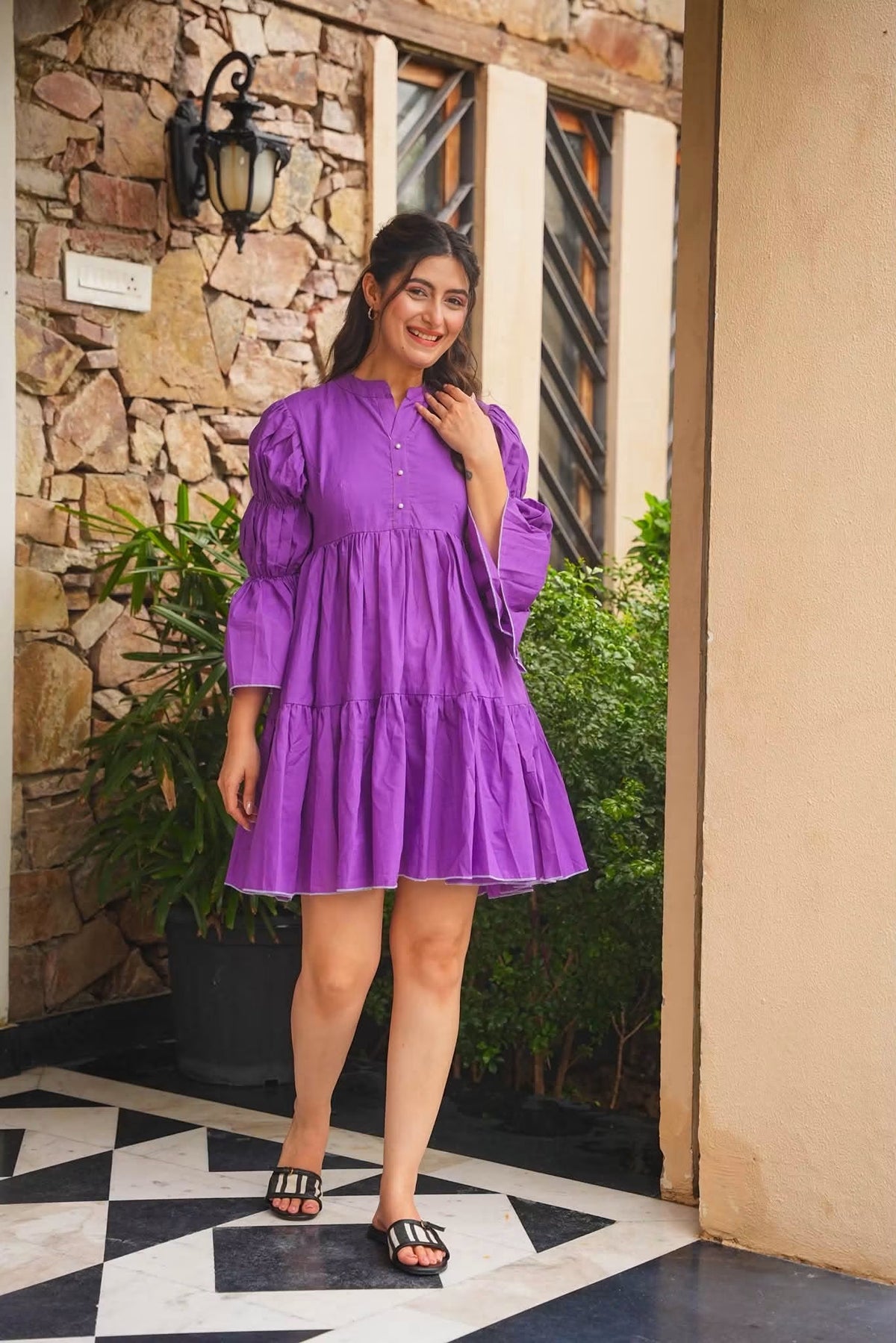 Liyara Cotton Mini Dress
