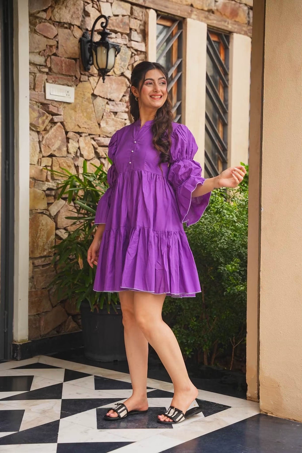 Liyara Cotton Mini Dress