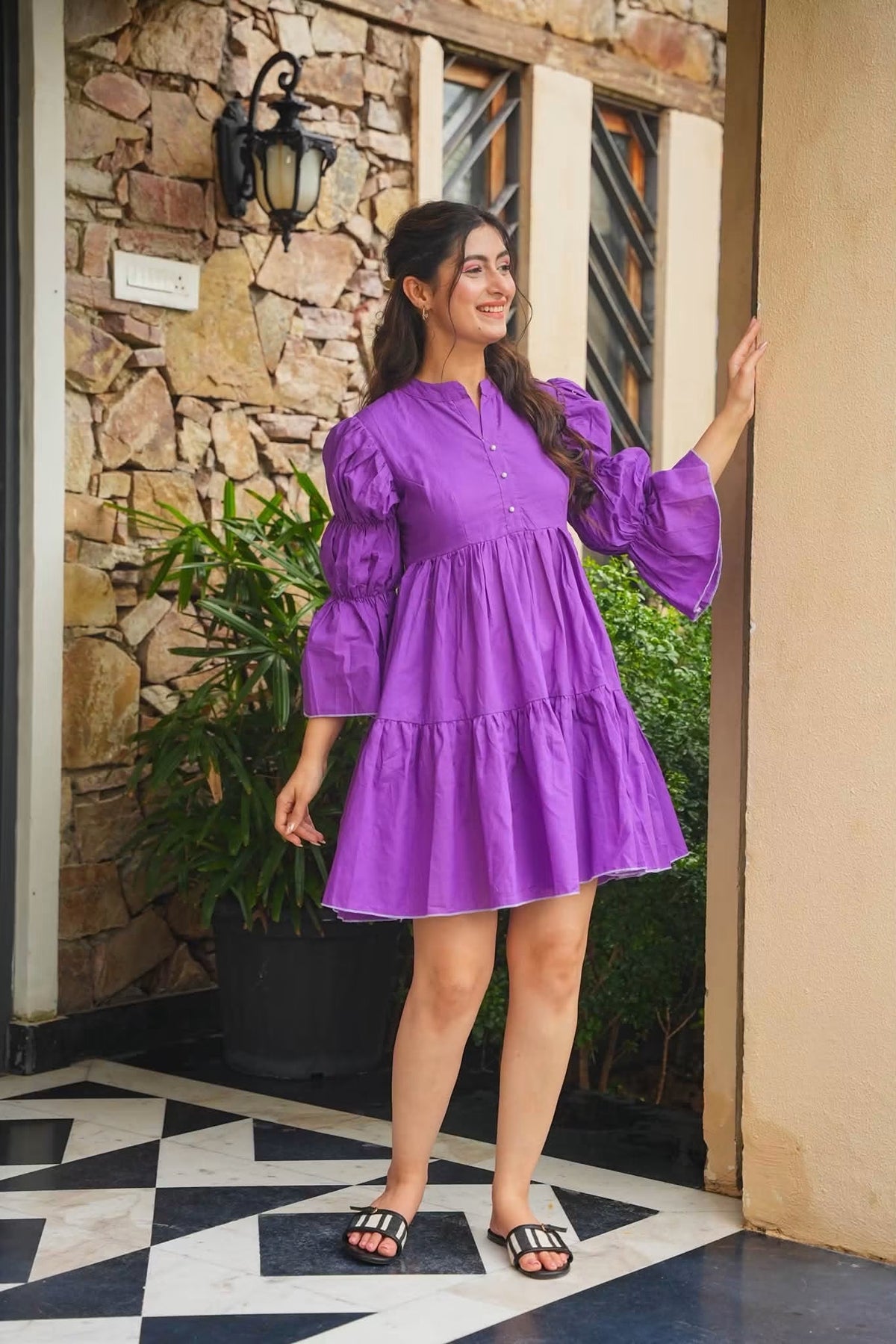 Liyara Cotton Mini Dress
