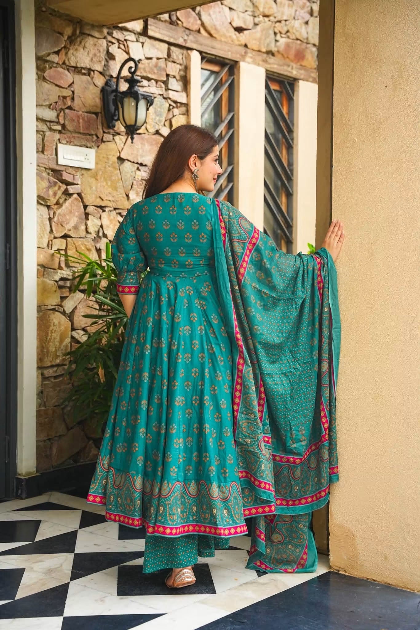 Chitraya Cotton Anarkali Suit Set