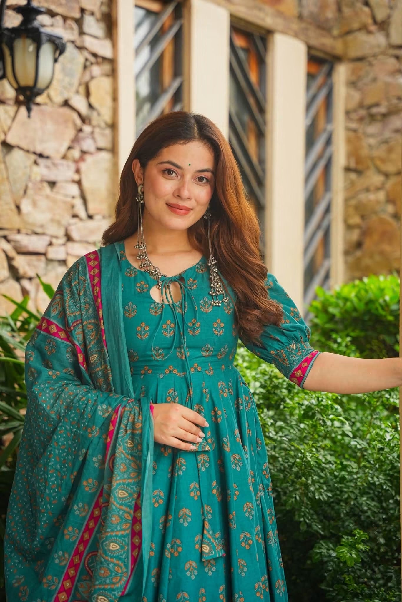 Chitraya Cotton Anarkali Suit Set