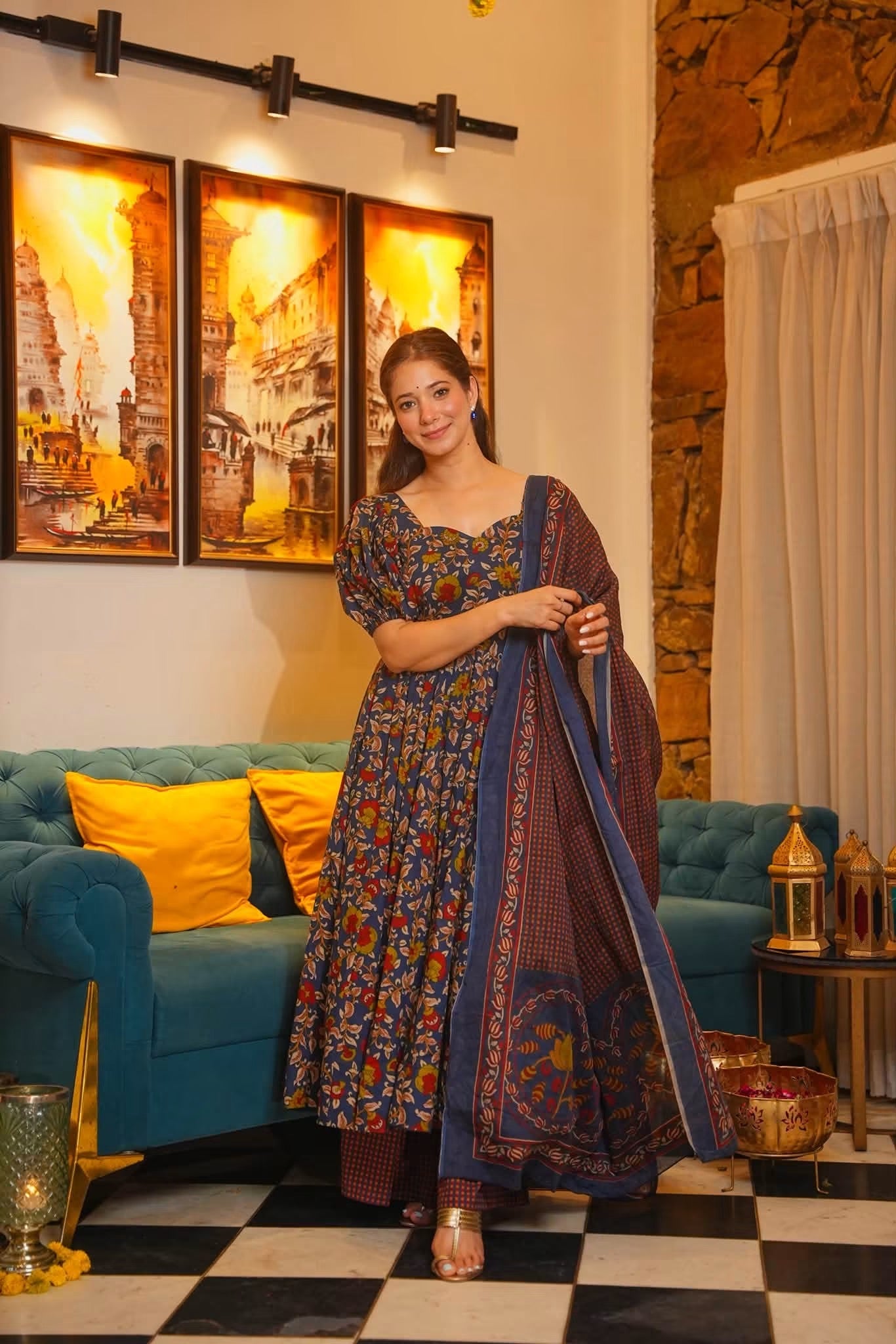 Jharika Cotton Anarkali Suit Set