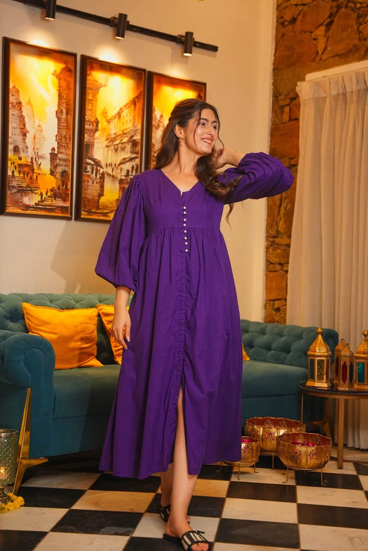 Aurelia Green Cotton Dress