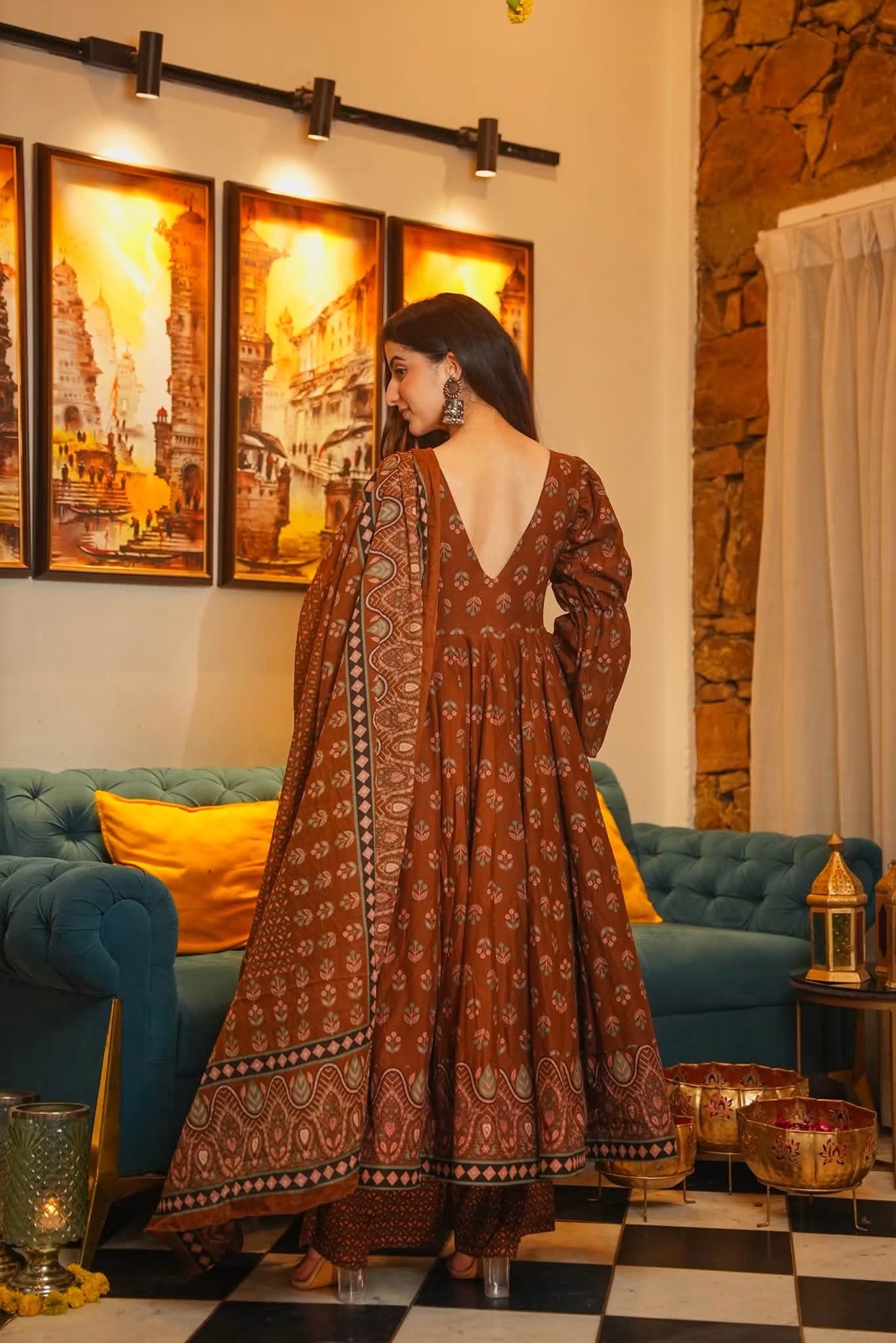 Aviya Cotton Anarkali Suit Set