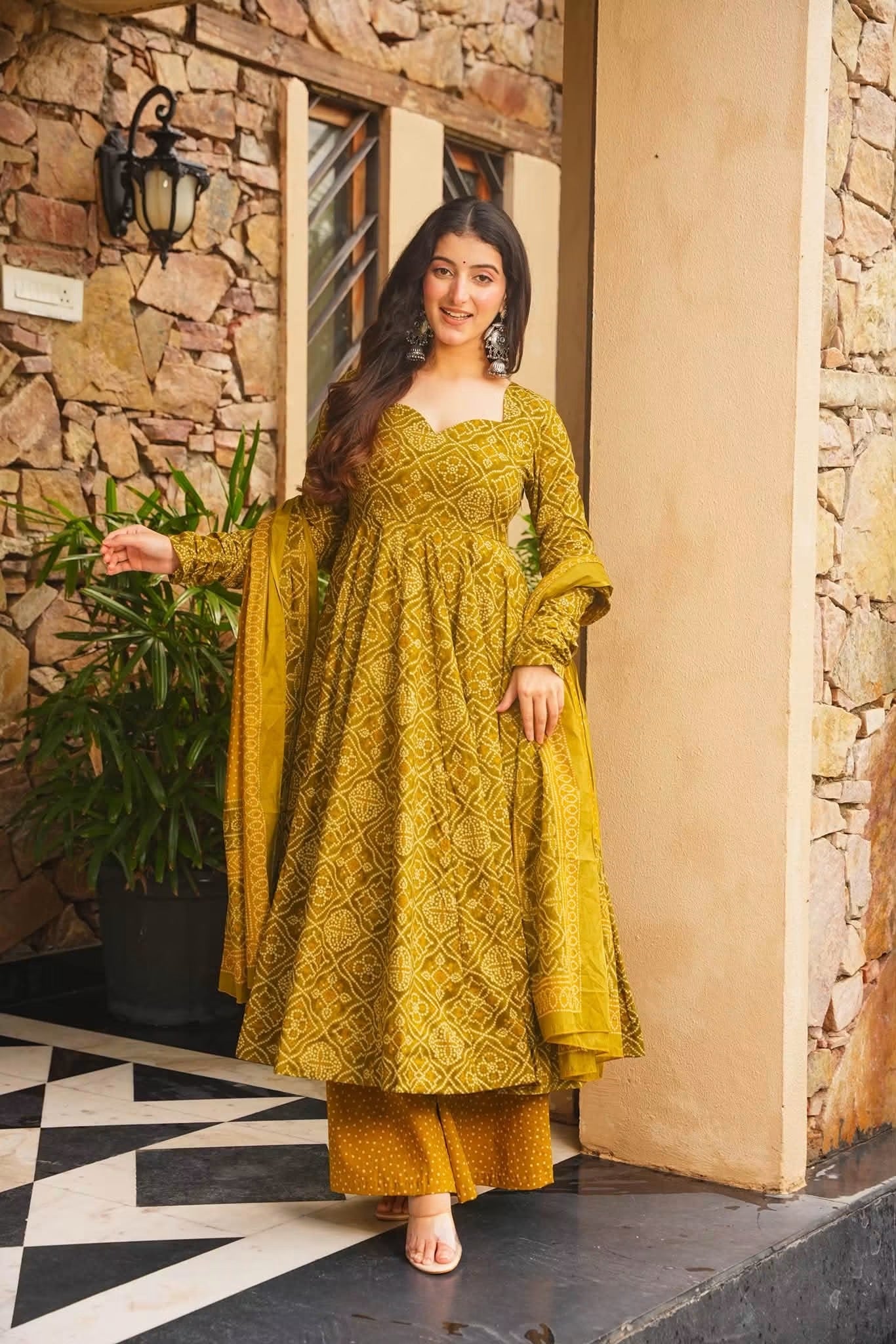 Nairika Cotton Anarkali Suit Set
