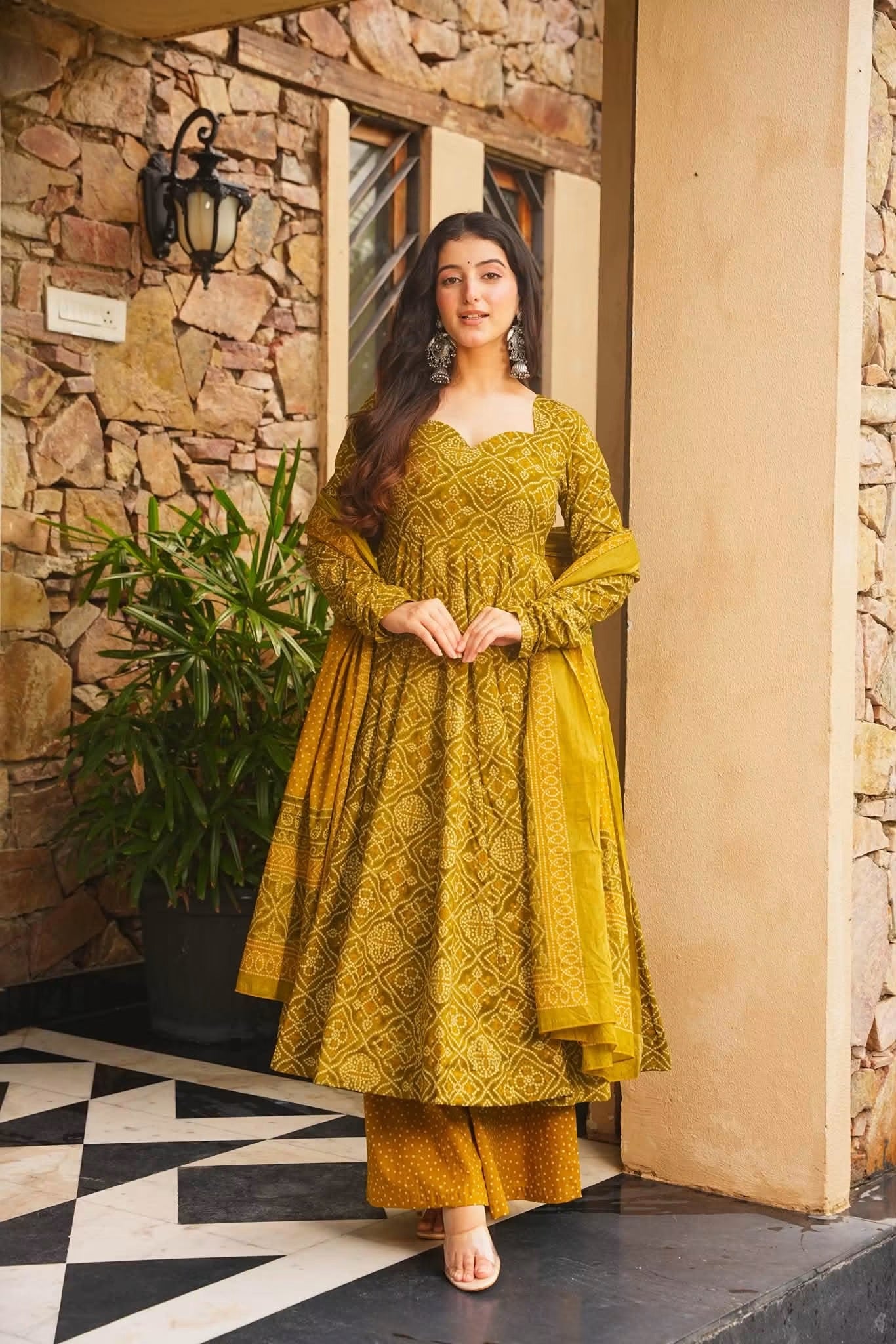Nairika Cotton Anarkali Suit Set