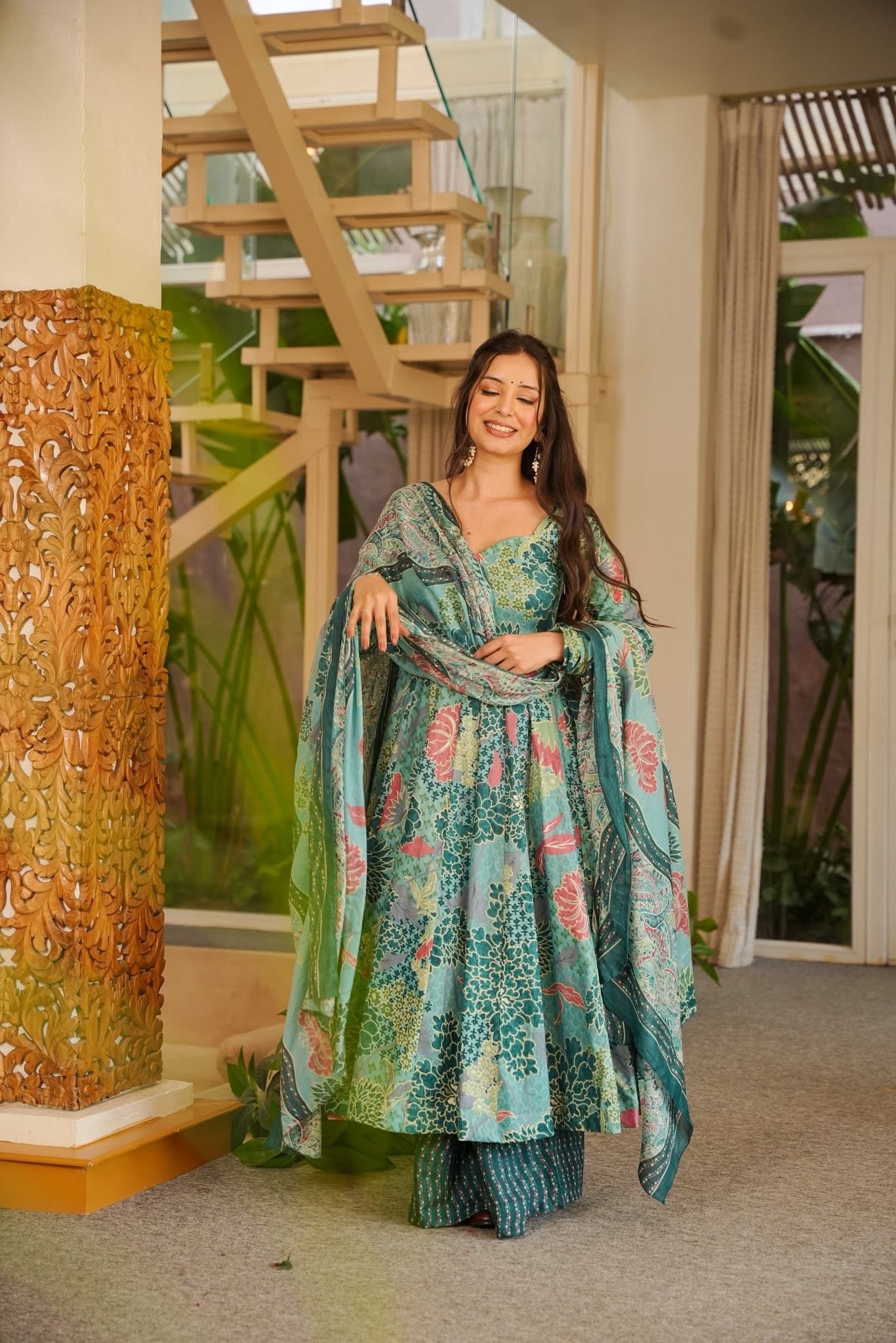 Darika Divine Cotton Anarkali Suit Set