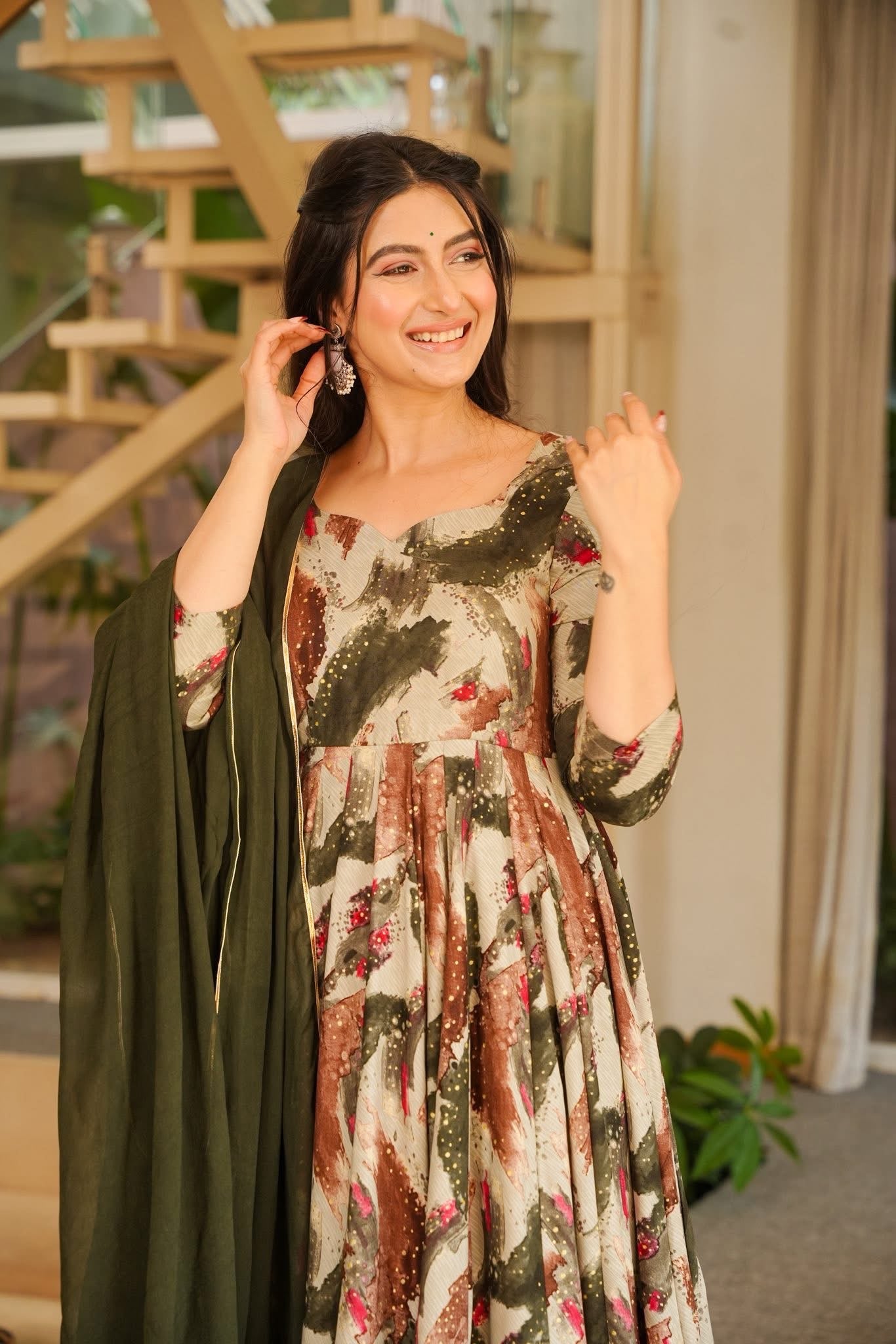 Krupa Print Rayon Suit Set
