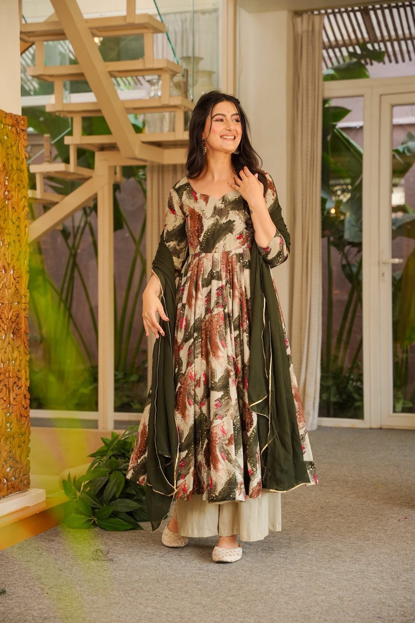 Krupa Print Rayon Suit Set