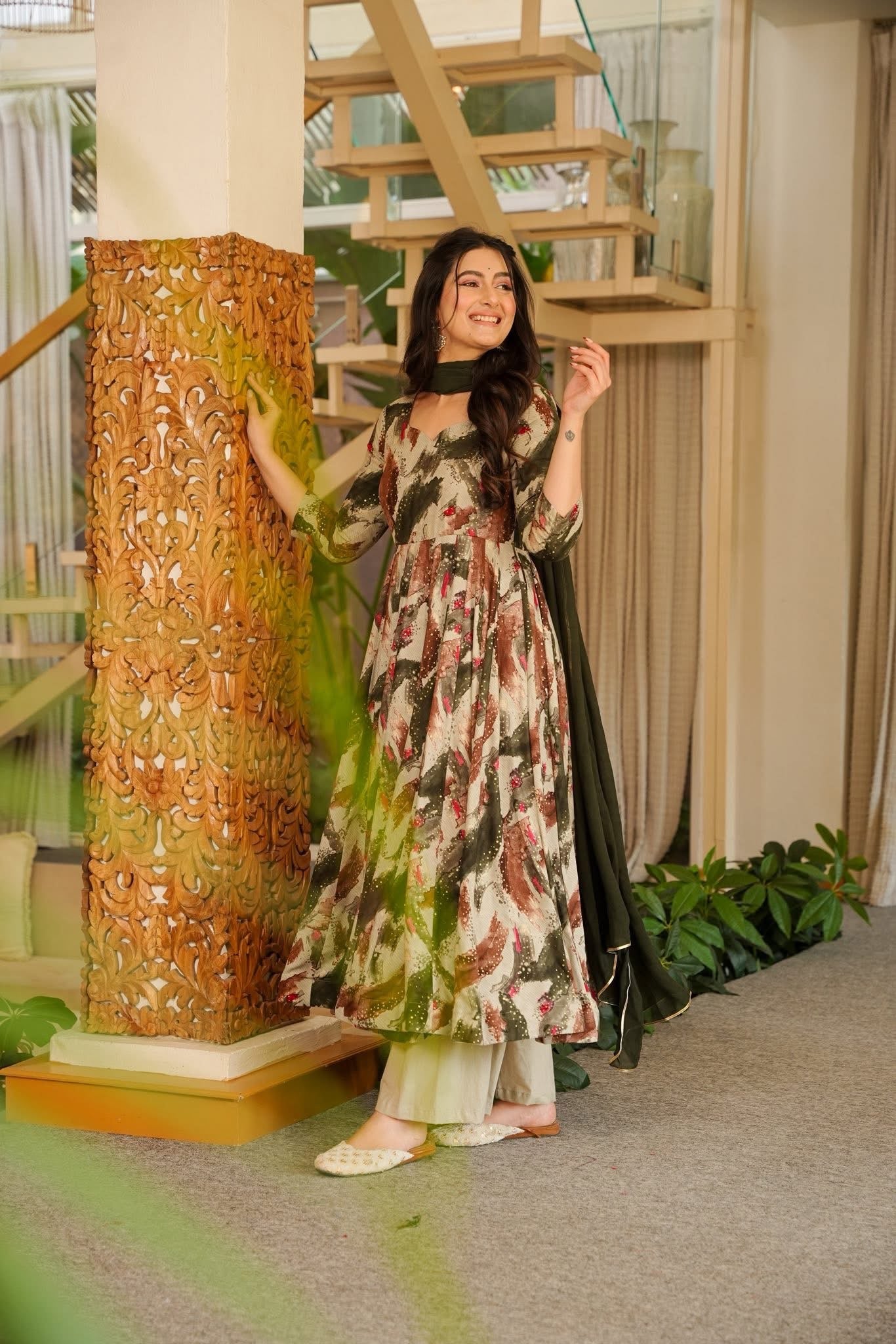 Krupa Print Rayon Suit Set