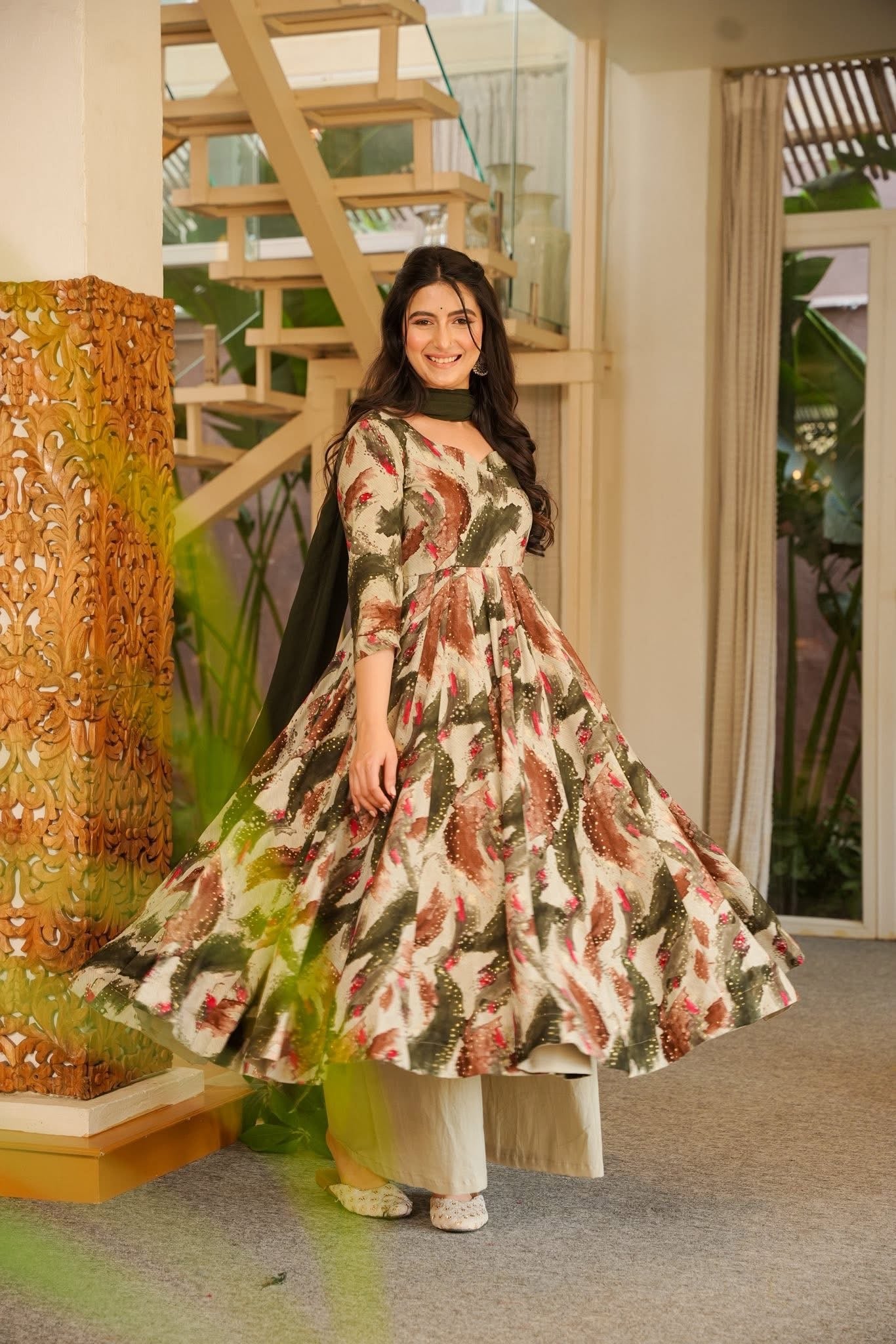 Krupa Print Rayon Suit Set