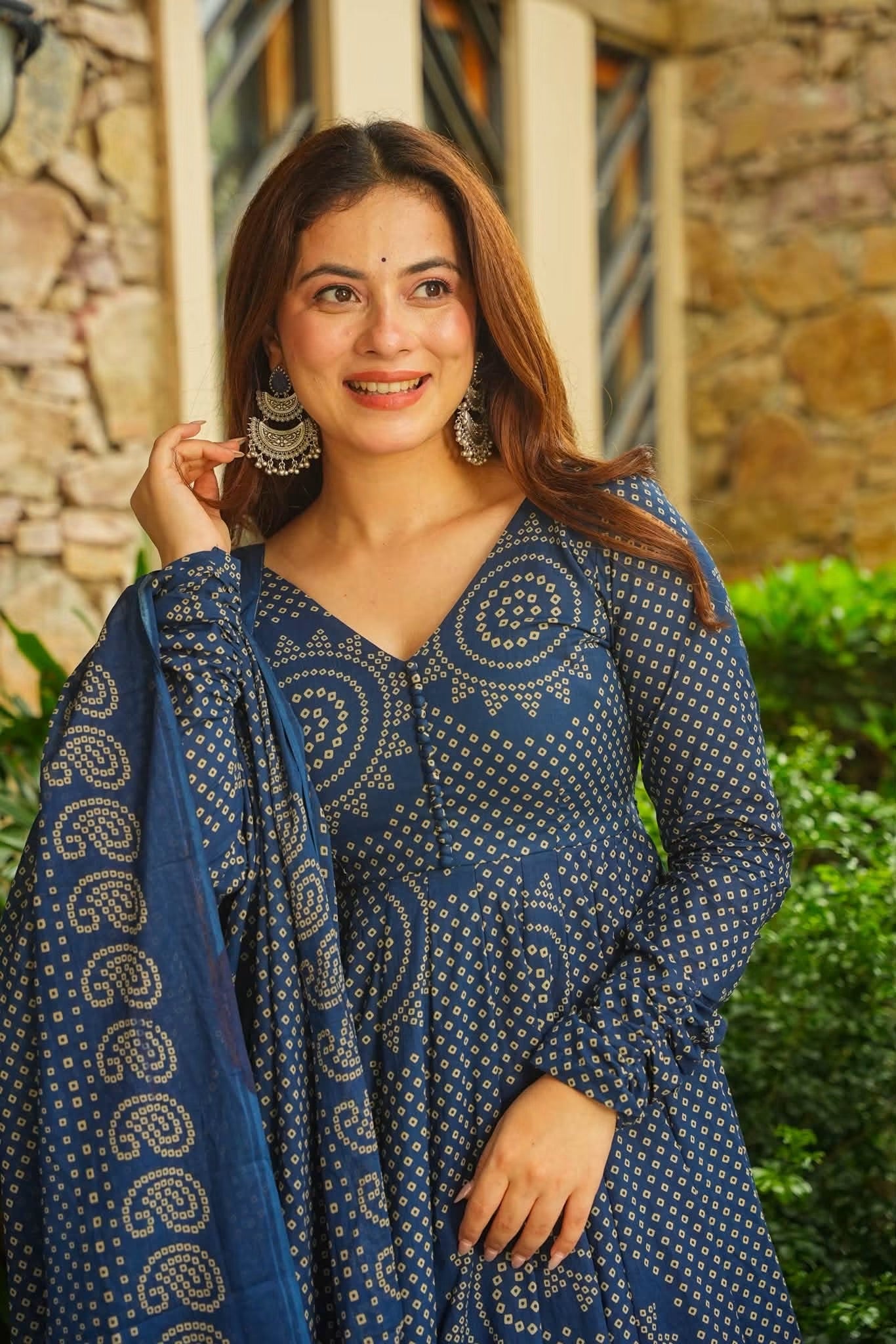 Jivanya Cotton Anarkali Suit Set