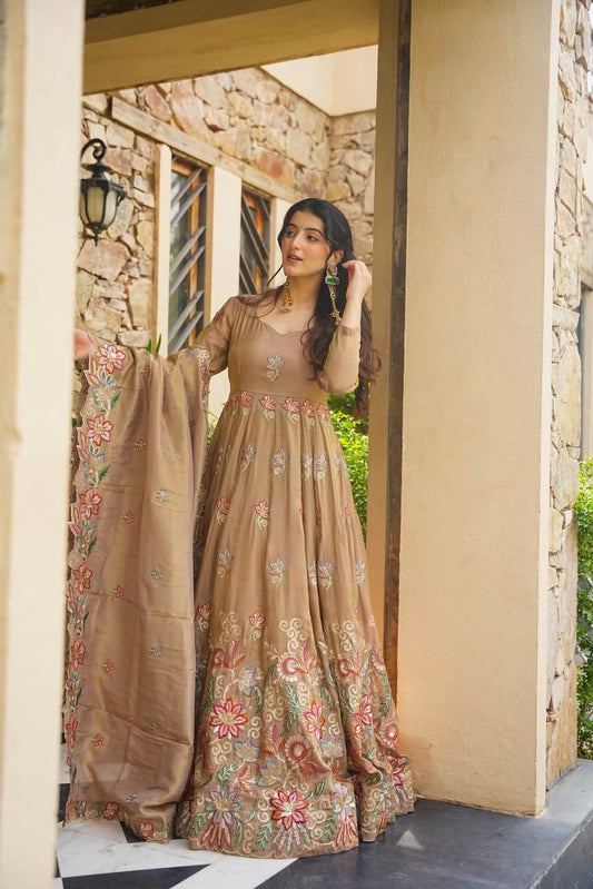 Dravika Dazzle Heavy Embroidered Maxi Set