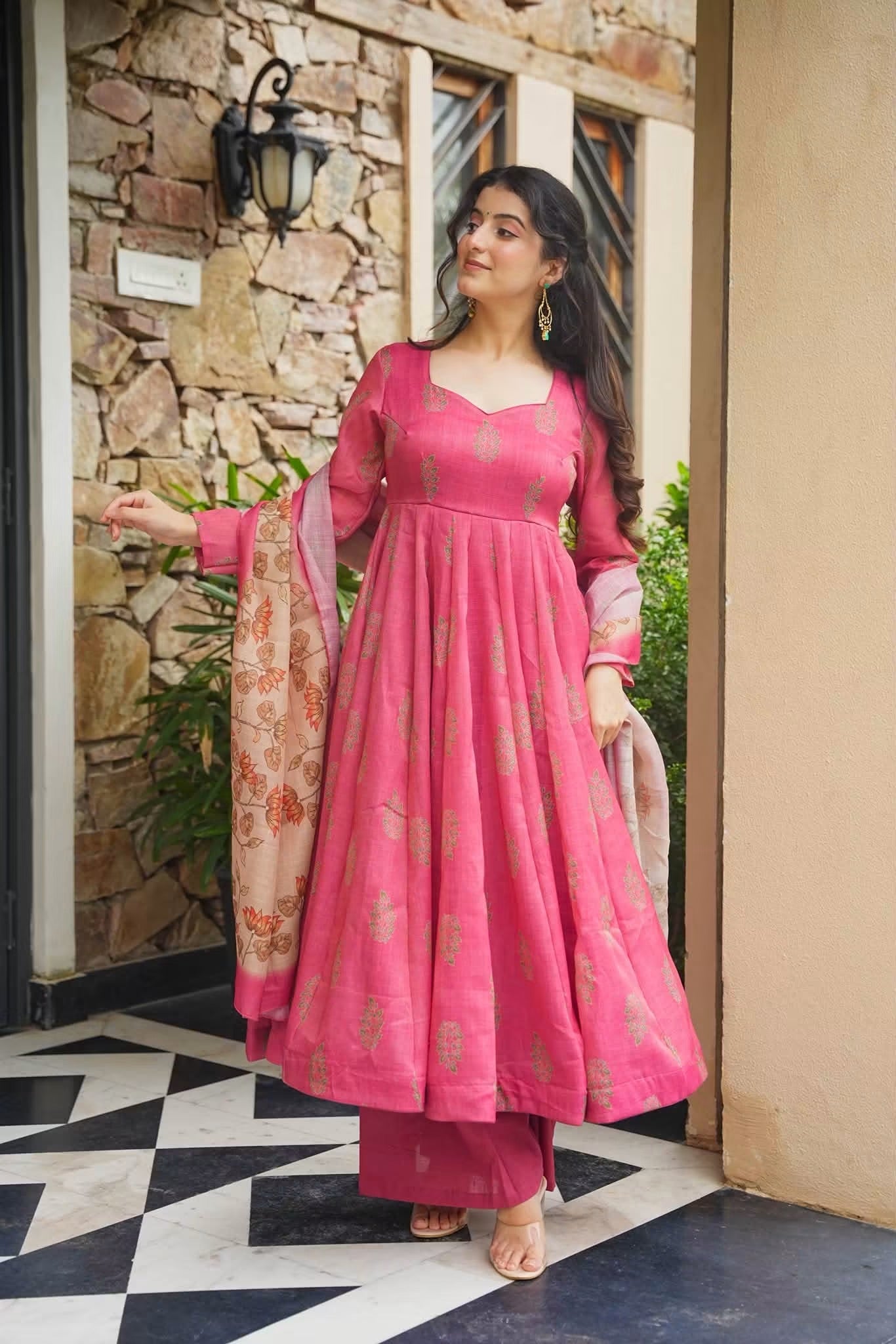 Eshvaya Cosmos Anarkali Suit Set