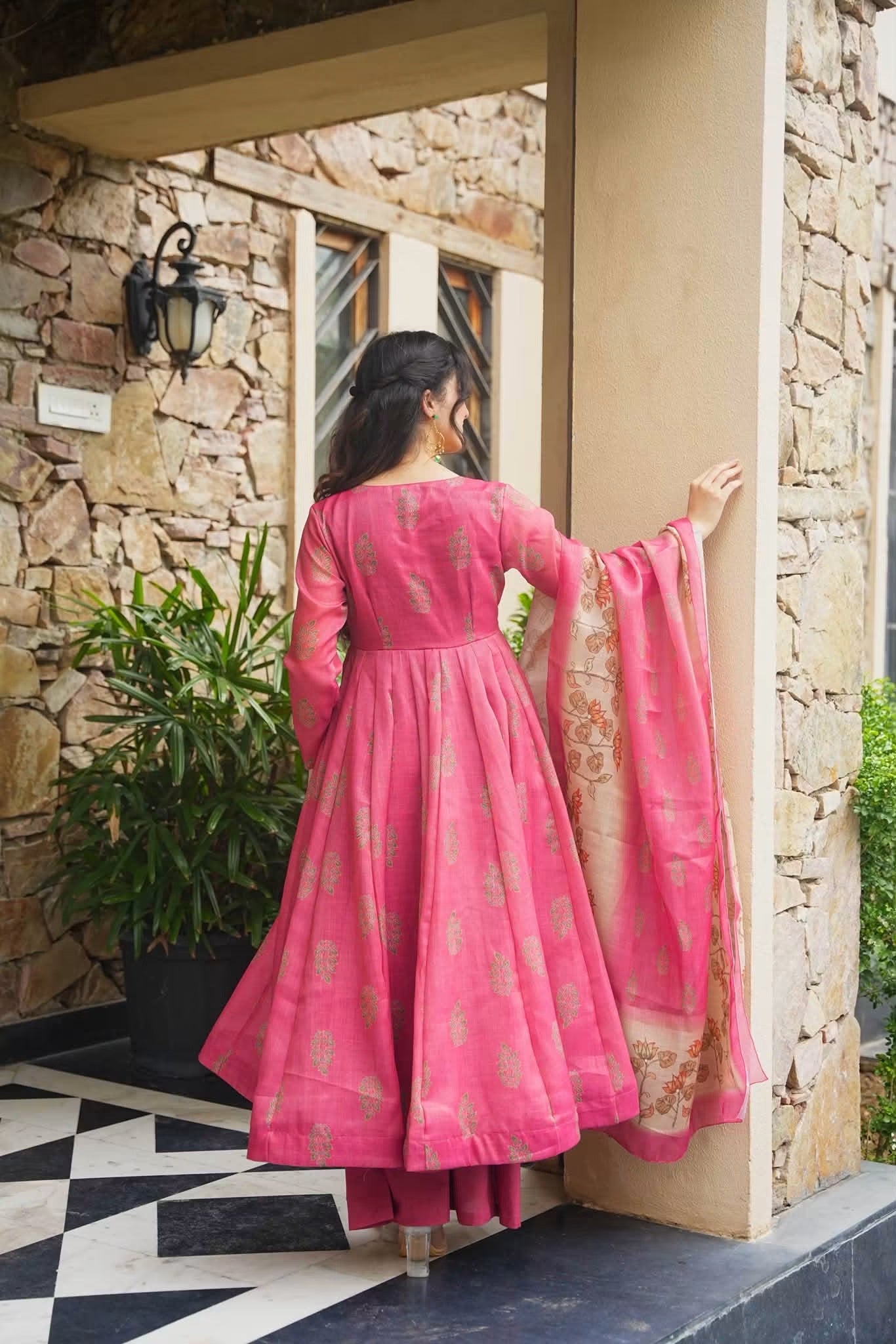 Eshvaya Cosmos Anarkali Suit Set