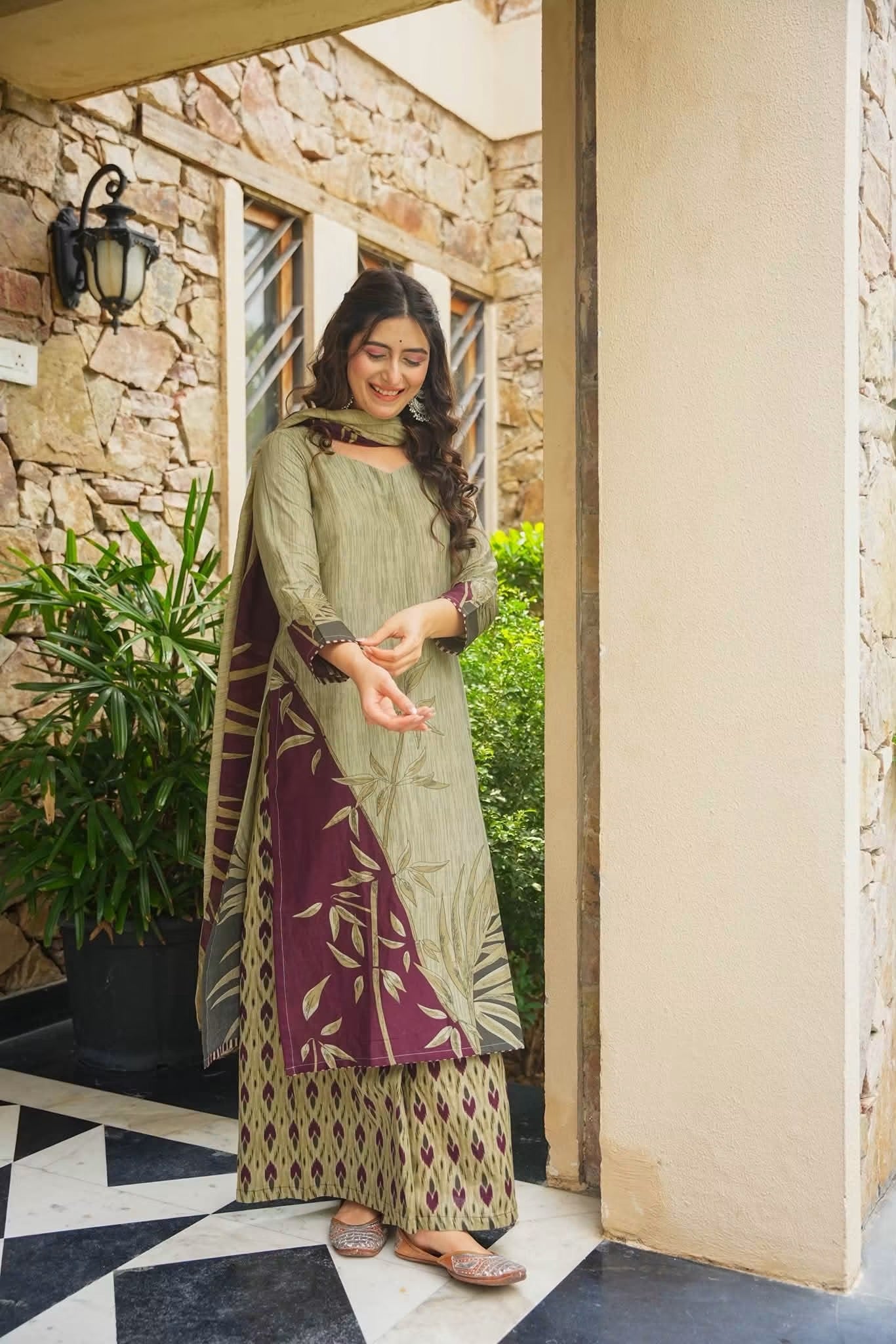 Charvini Printed Straight Kurta Set