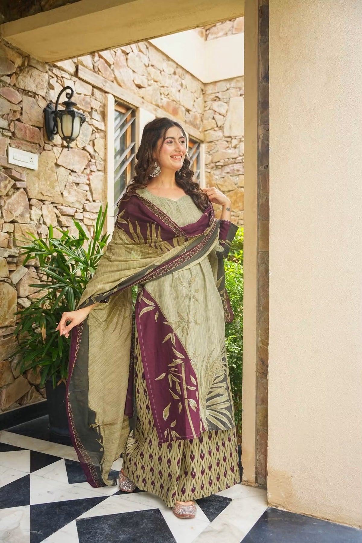 Charvini Printed Straight Kurta Set