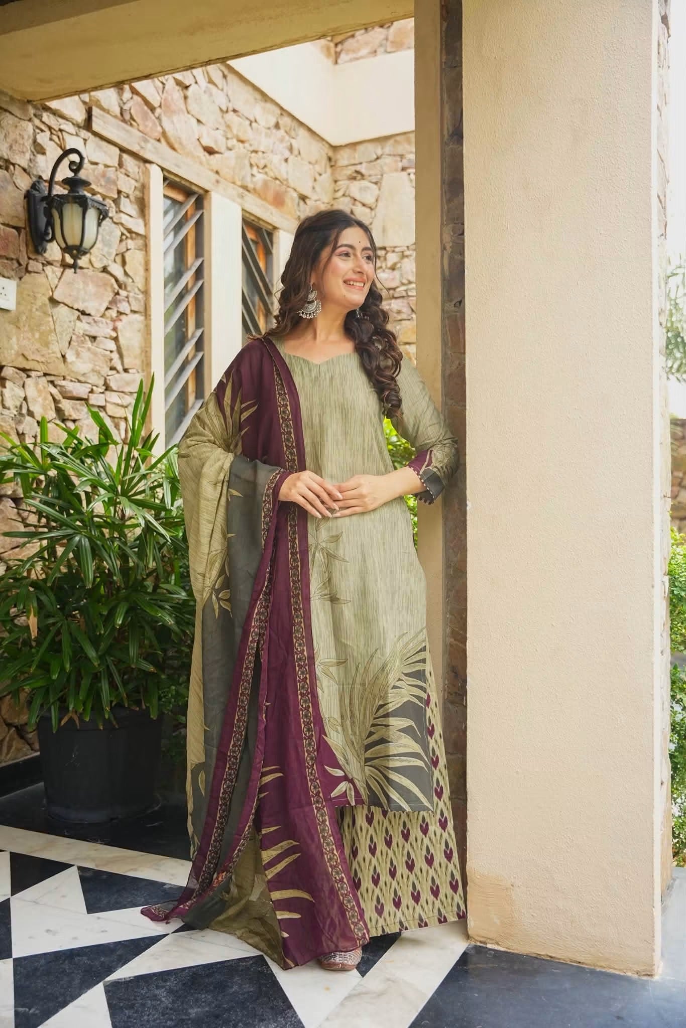 Charvini Printed Straight Kurta Set