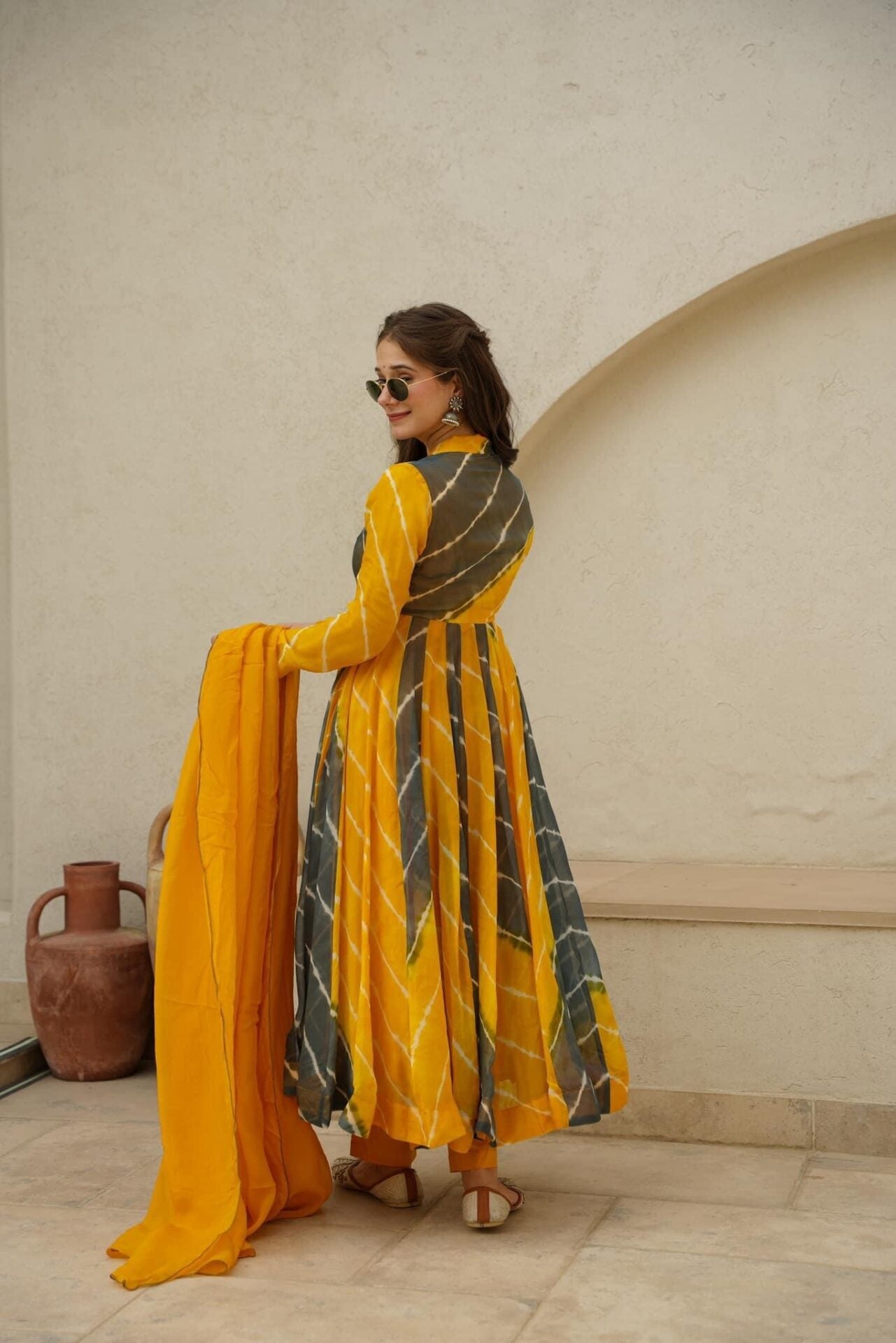 Vrinda organza suit set