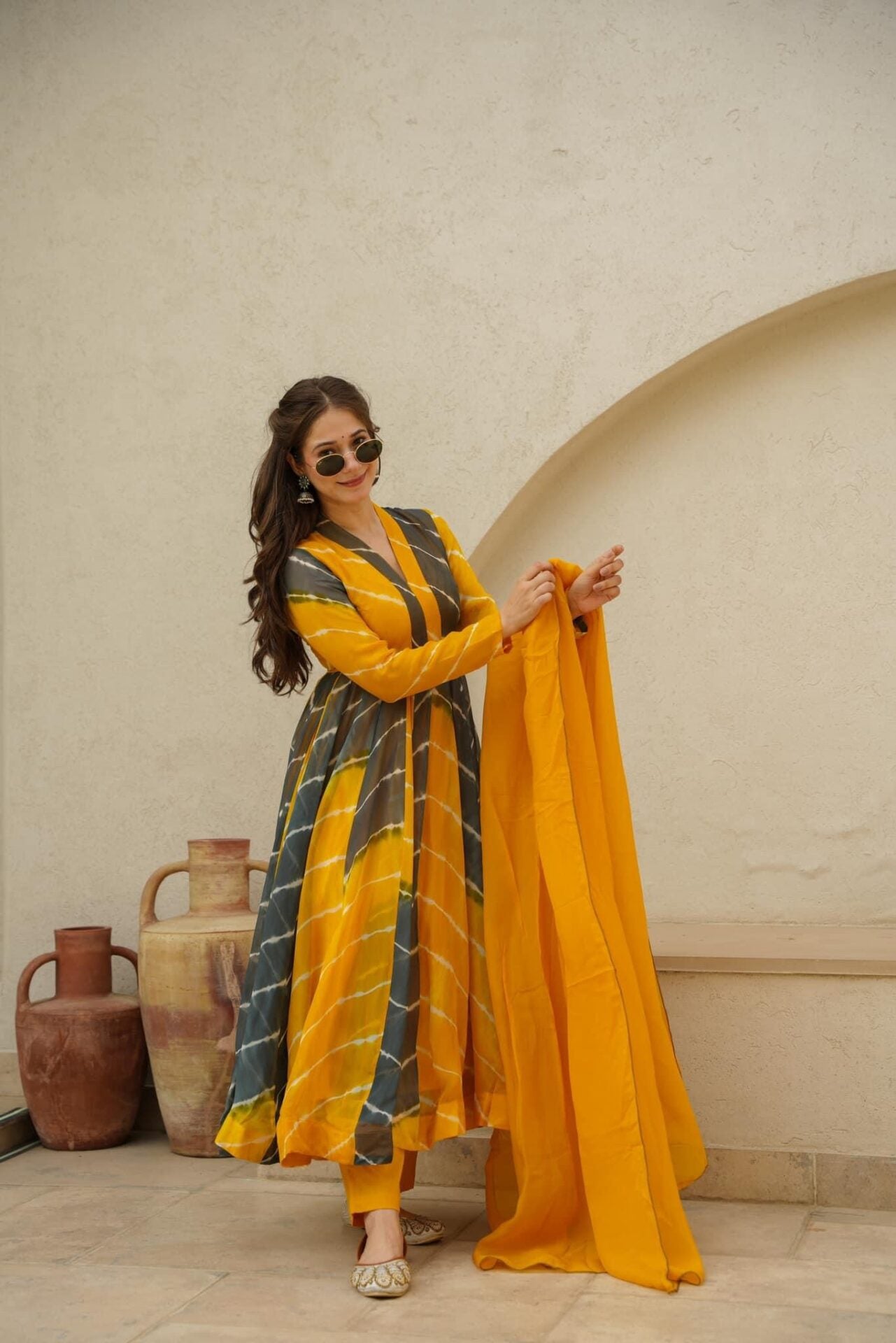 Vrinda organza suit set