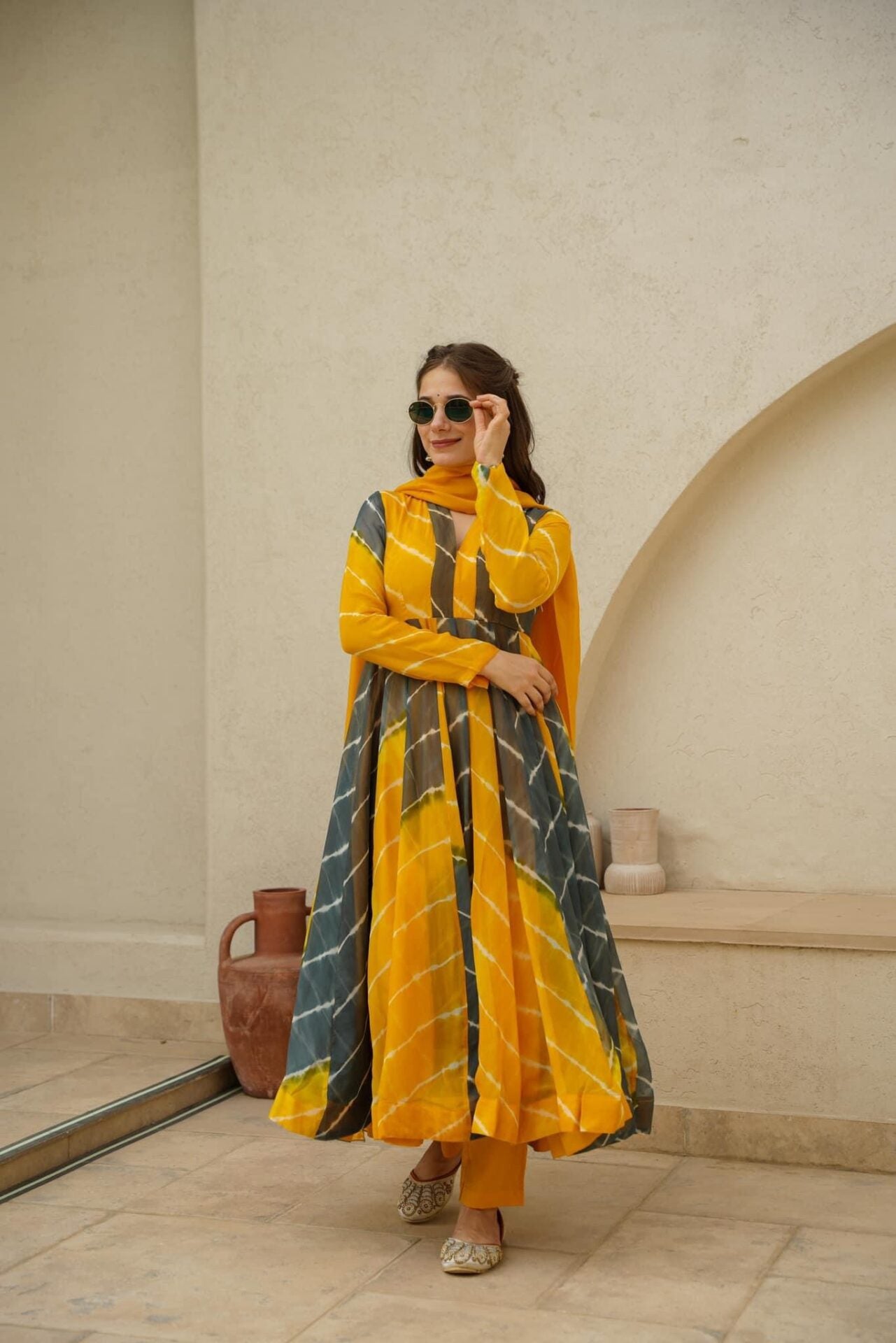Vrinda organza suit set