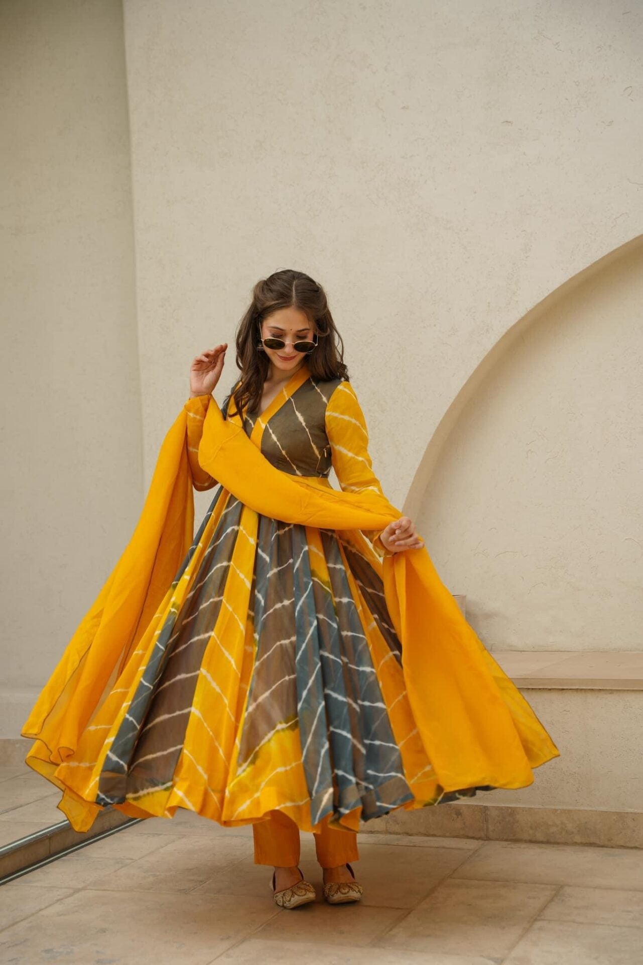 Vrinda organza suit set