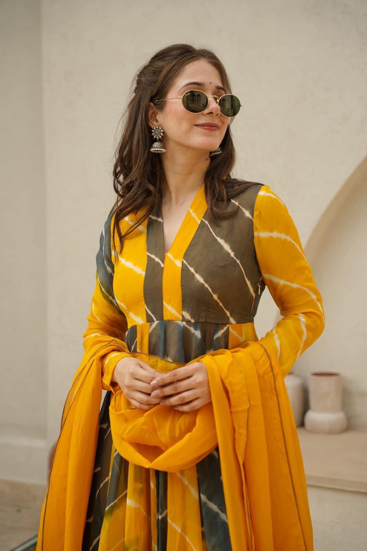 Vrinda organza suit set