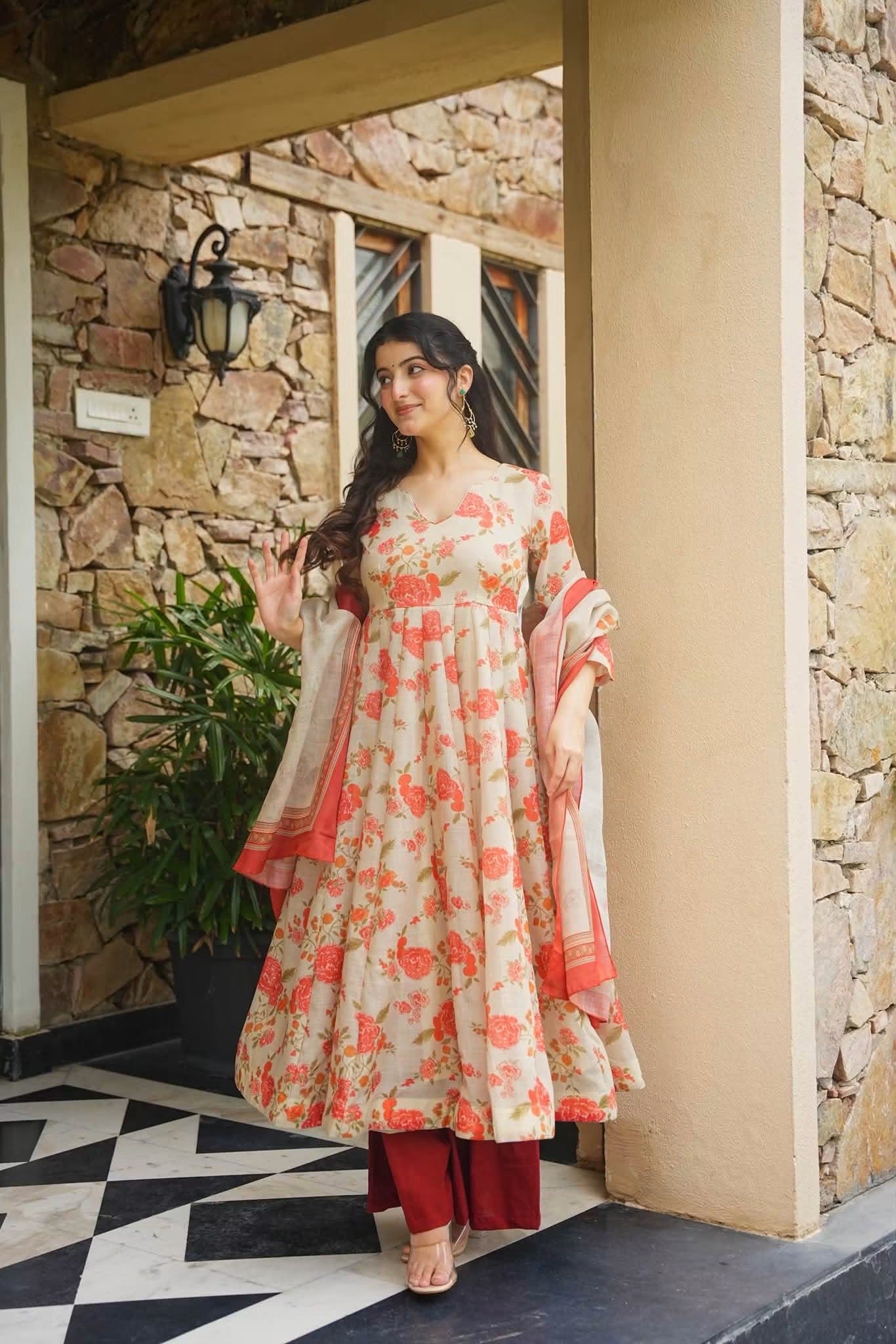 Veya Cosmos Anarkali Suit Set