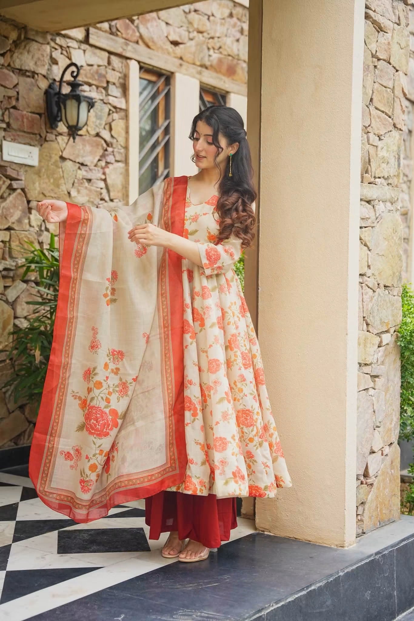 Veya Cosmos Anarkali Suit Set