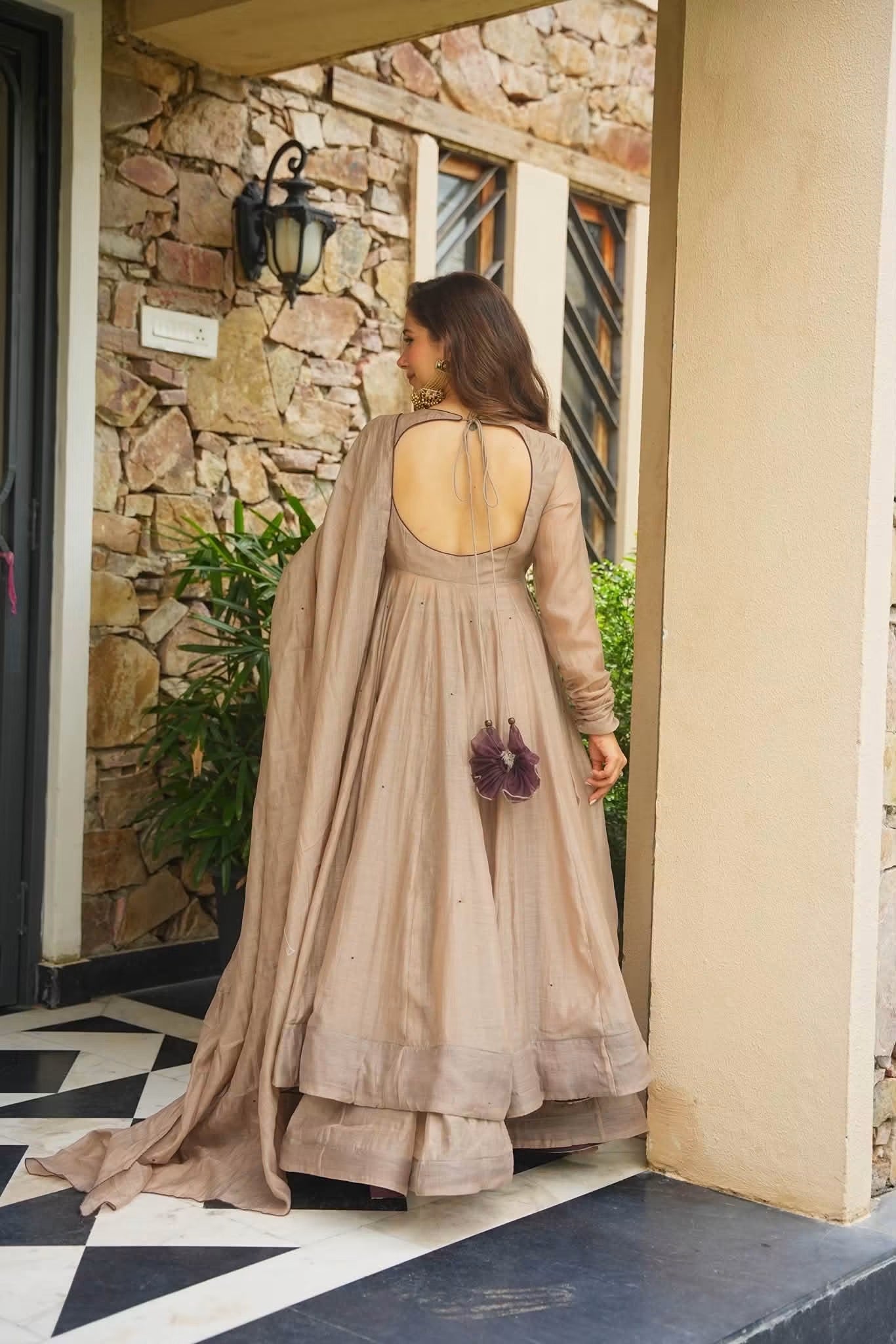 Myra Chanderi Anarkali Suit Set