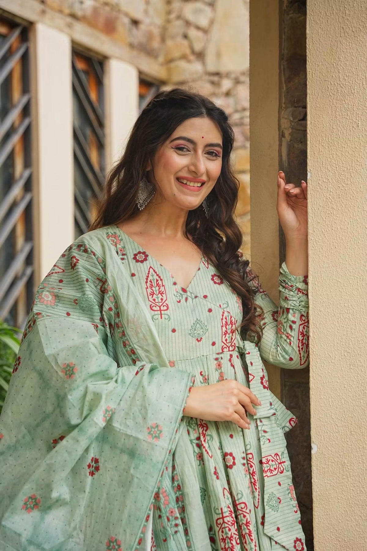 Madhurima Cotton Anarkali Suit Set