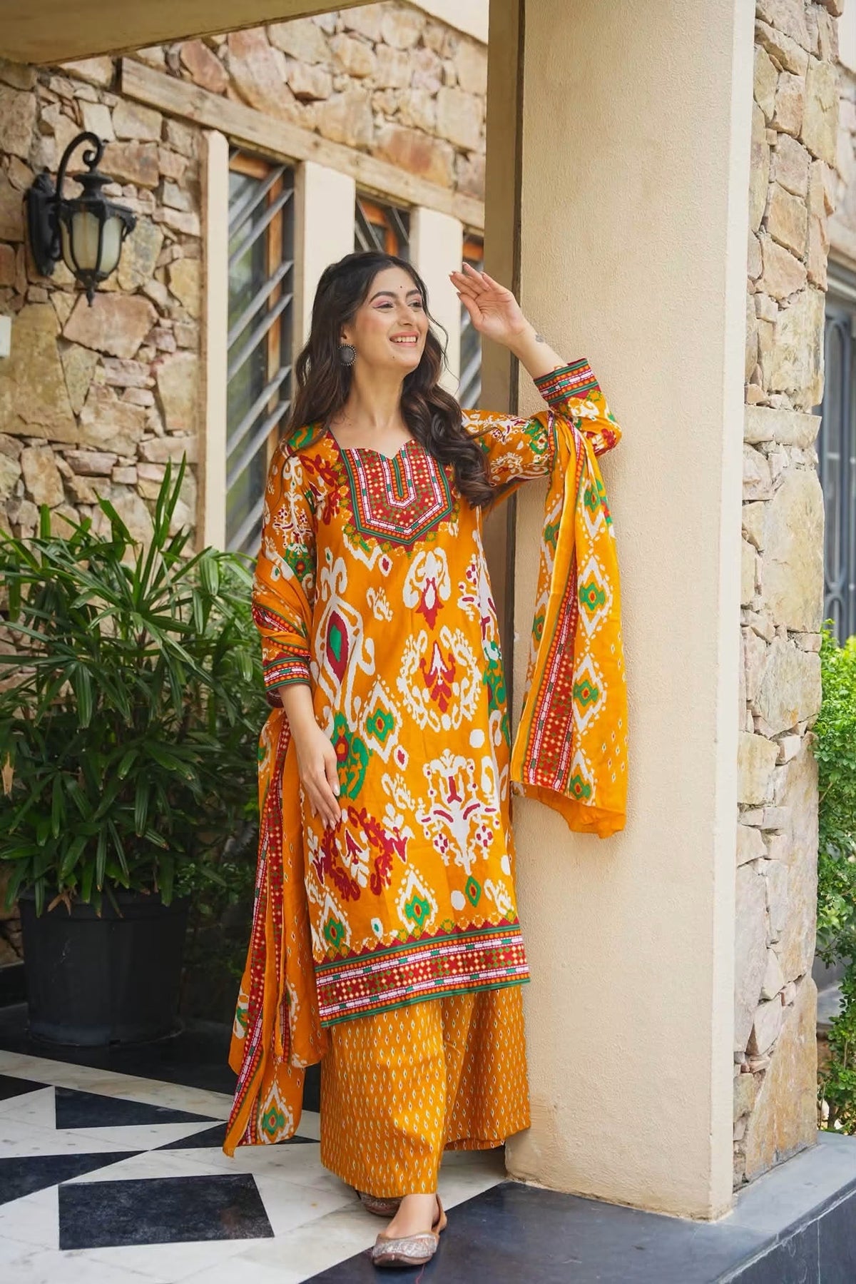 Sharadika Printed Straight Kurta Set