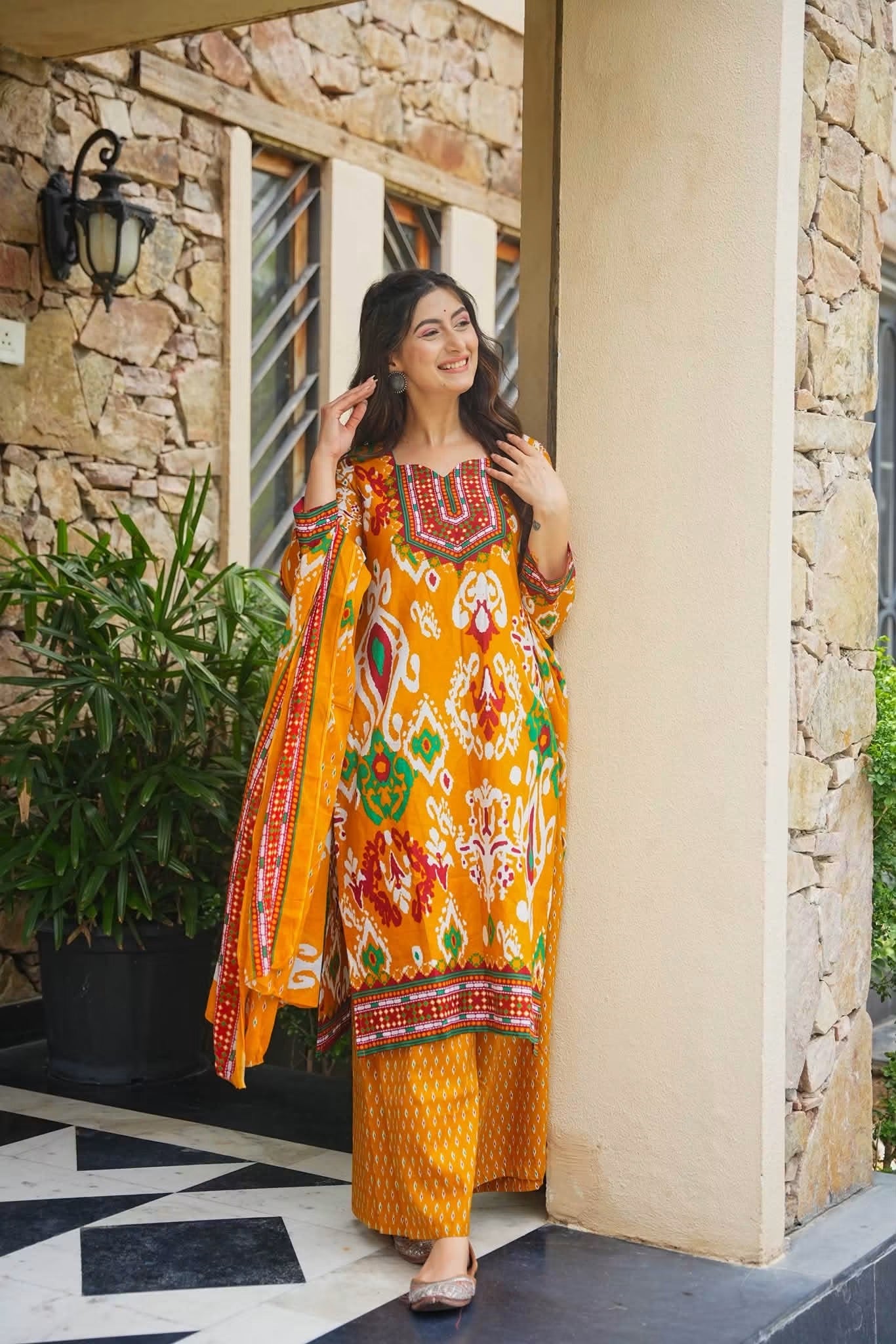 Sharadika Printed Straight Kurta Set