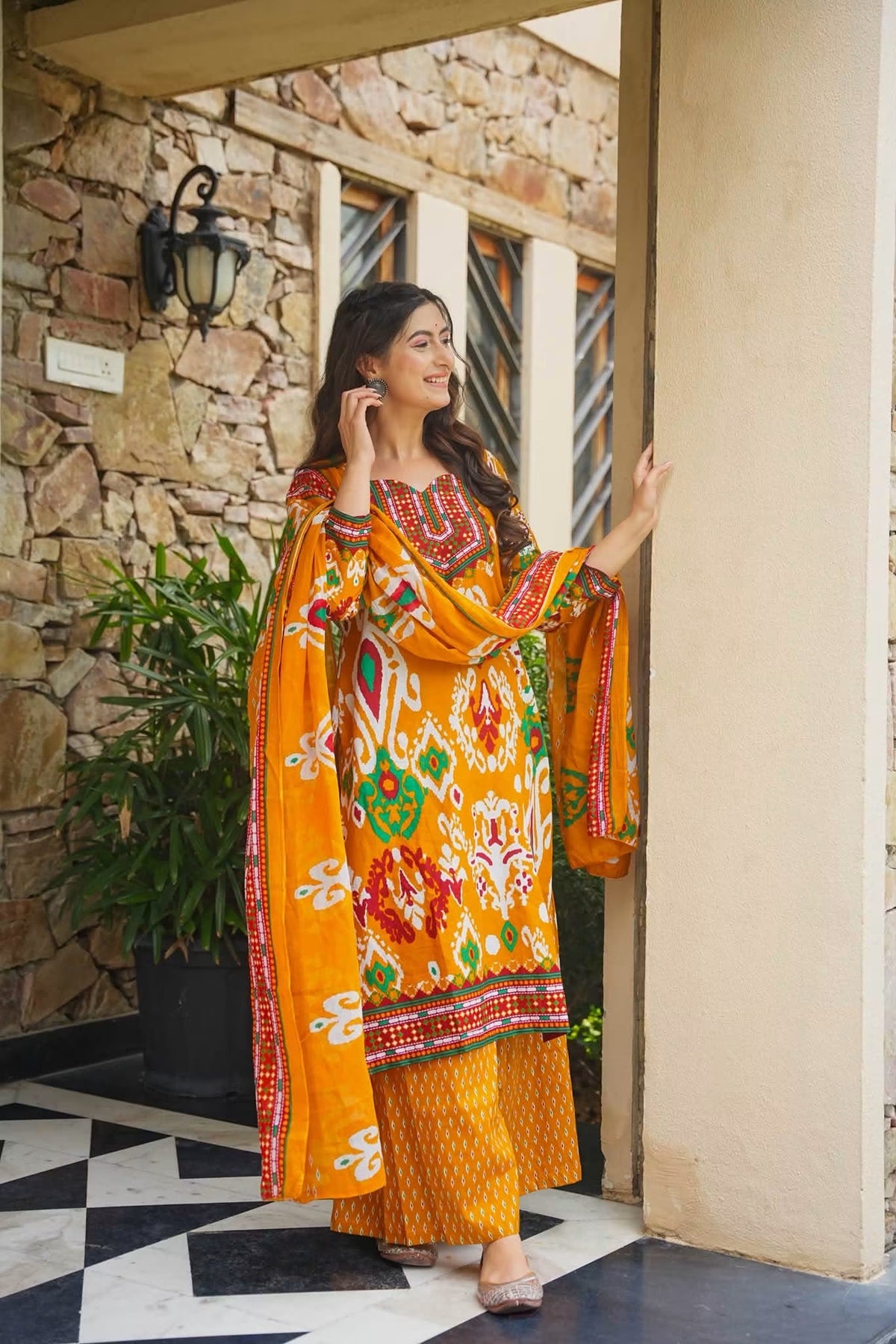 Sharadika Printed Straight Kurta Set