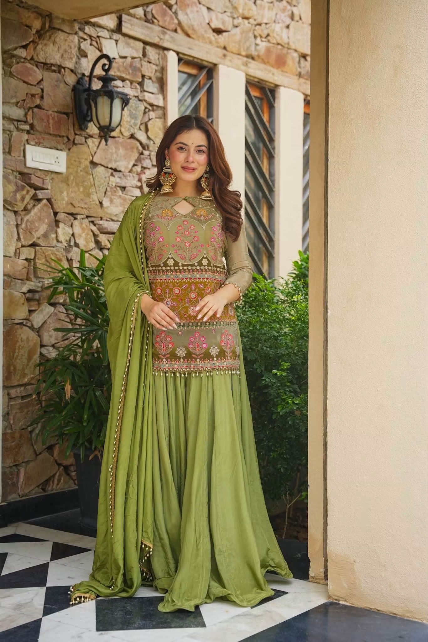 Somika Shine Heavy Embroidered Kurta Set