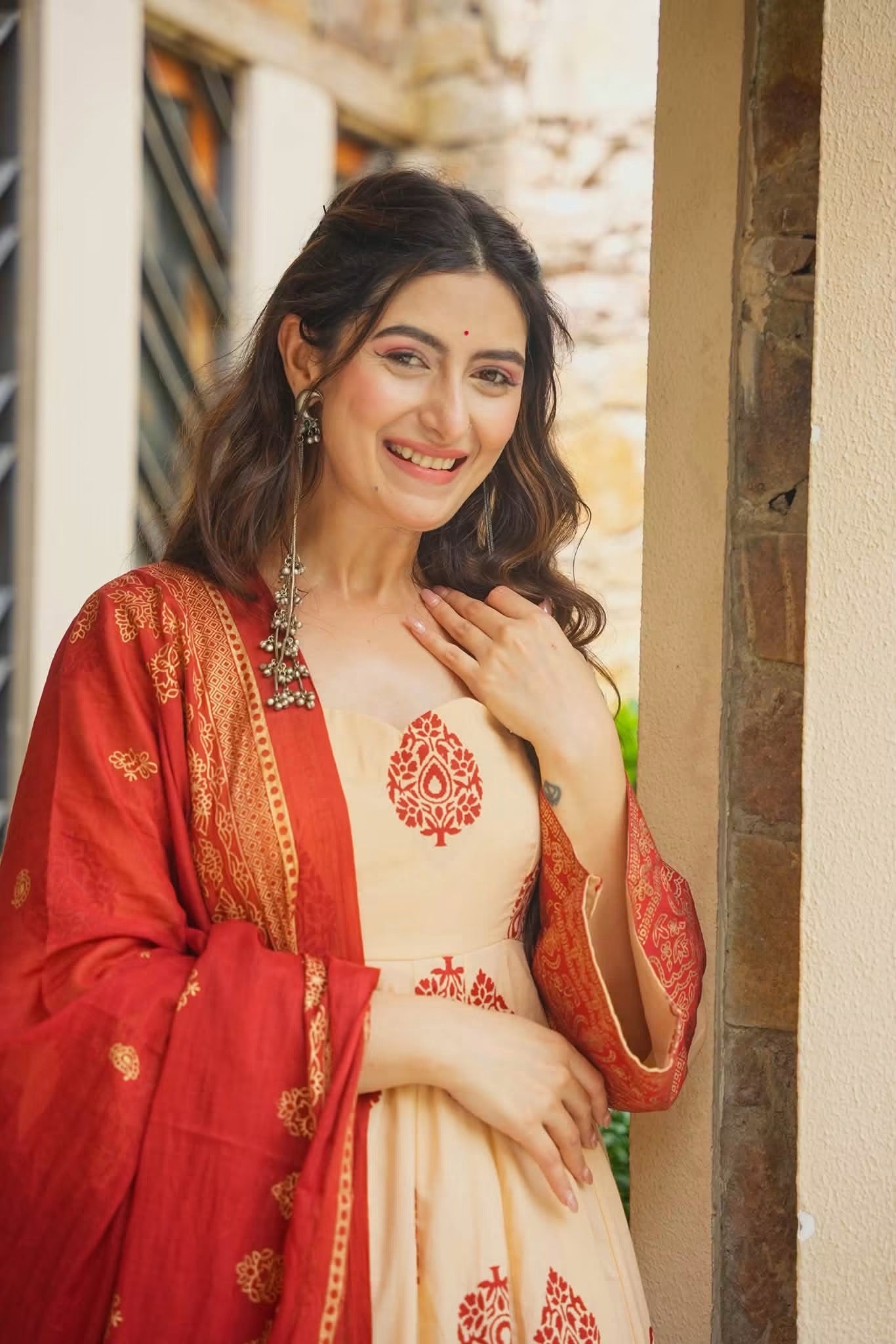 Aaryesha Cotton Anarkali Suit Set