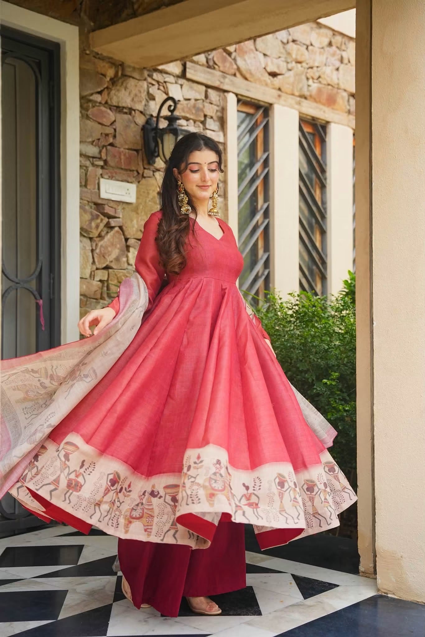 Elaira Cosmos Anarkali Suit Set