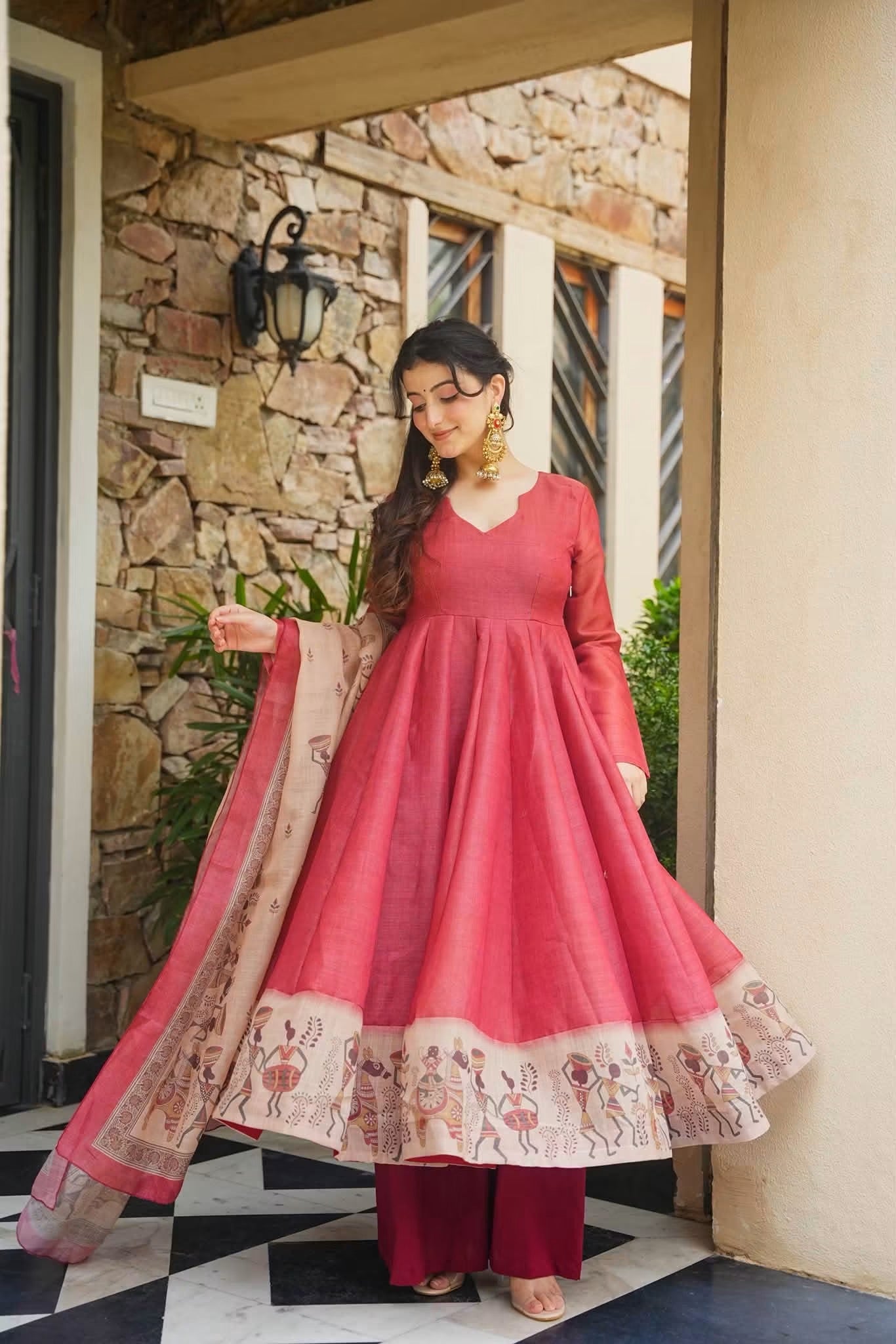 Elaira Cosmos Anarkali Suit Set
